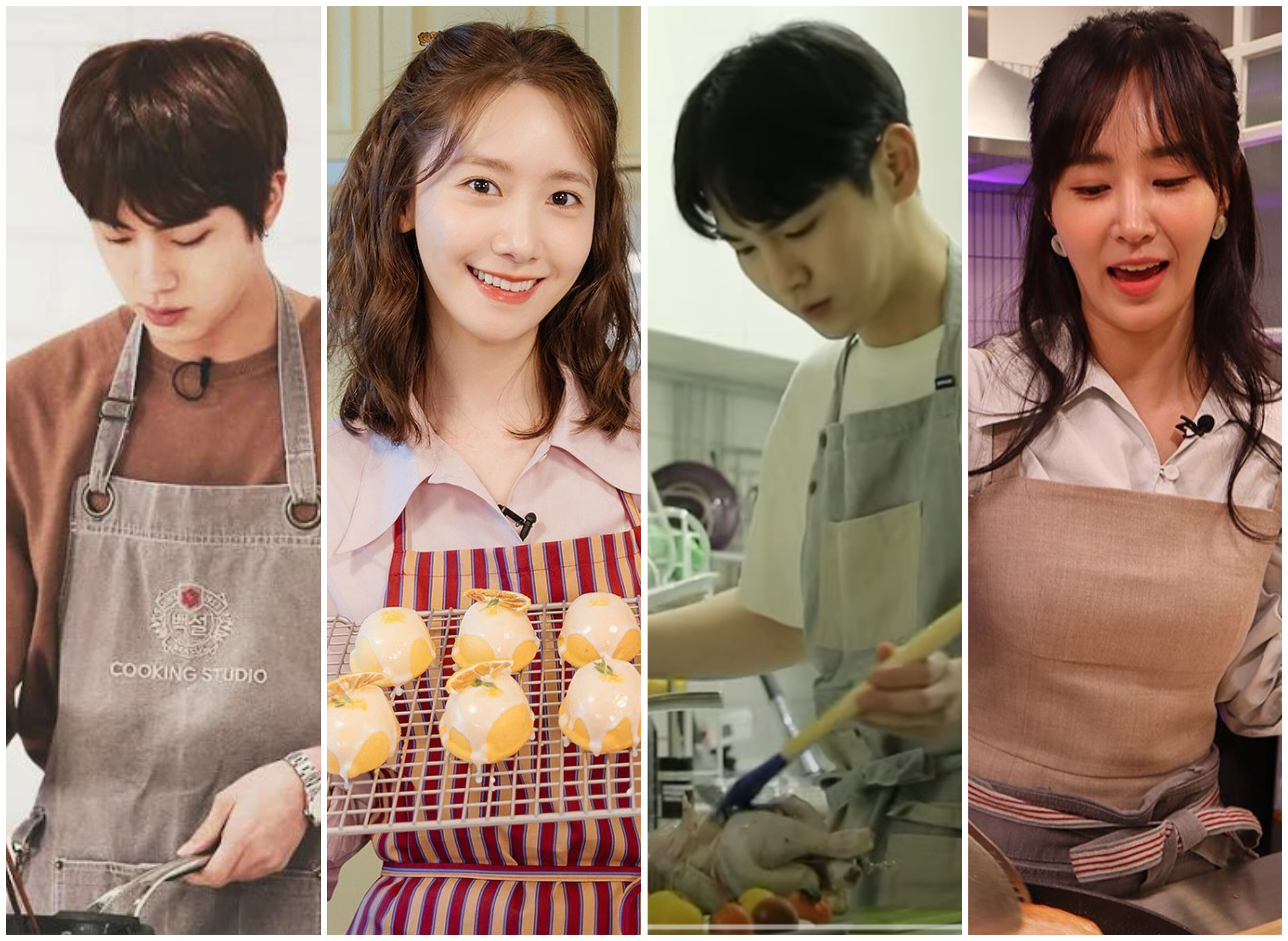BTS’ Jin, Girls’ Generation’s Yoona, Shinee’s Key and Girls’ Generation’s Yuri cooking up a storm for fans – is there anything these idols can’t do? Photos: YouTube, @limyoona__official; @sm_ccc_lab/Instagram; @karol16/Pinterest