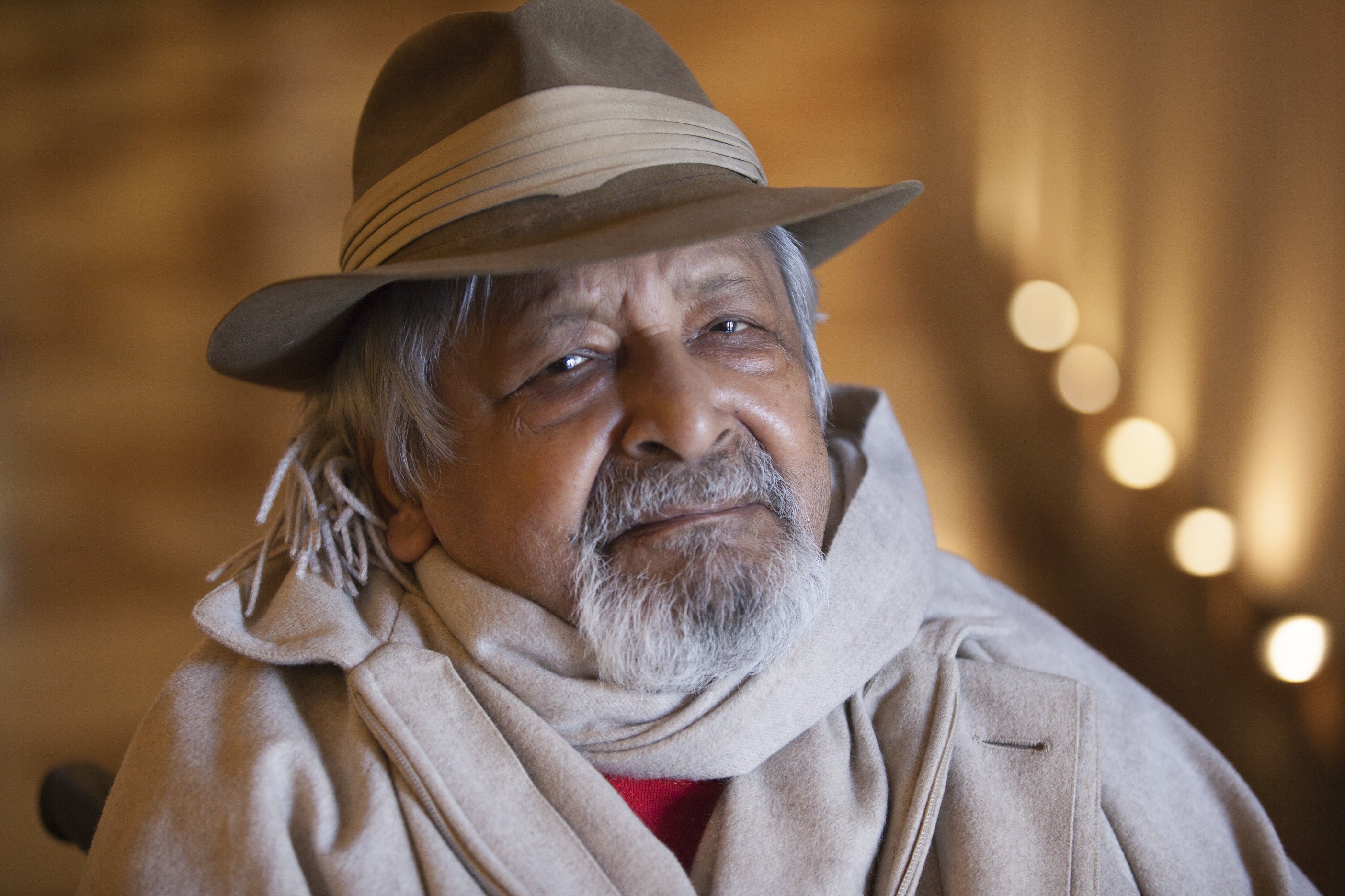 V. S. Naipaul in 2017. Photo: Leonardo Cendamo/Getty Images