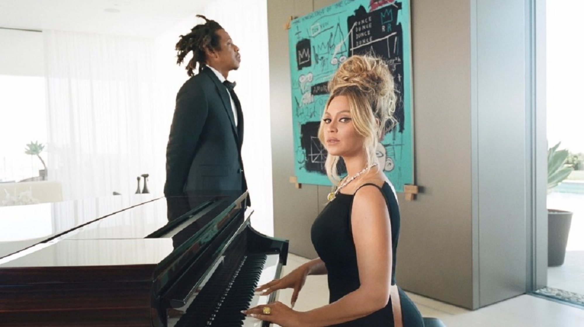 Jay-Z and Beyoncé in another pose from the Tiffany ad campaign. Photo: Mason Poole for Tiffany