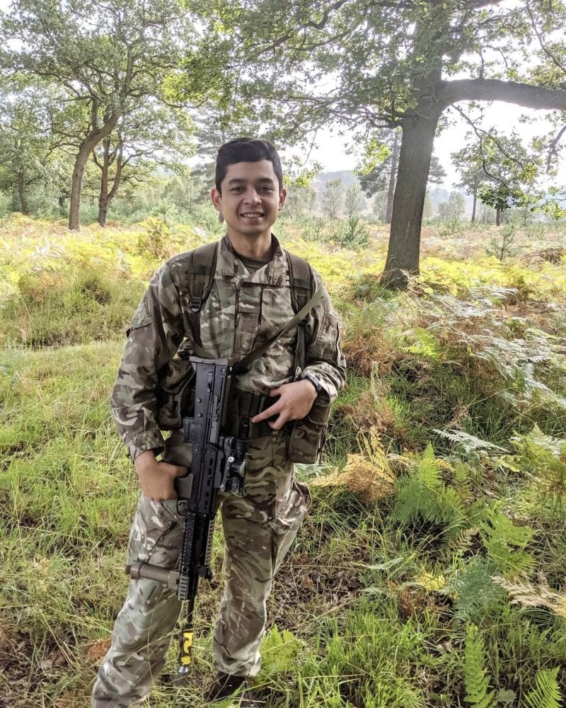 Tengku Hassanal Ibrahim Alam Shah in full military fatigues. Photo: @this.7/Instagram