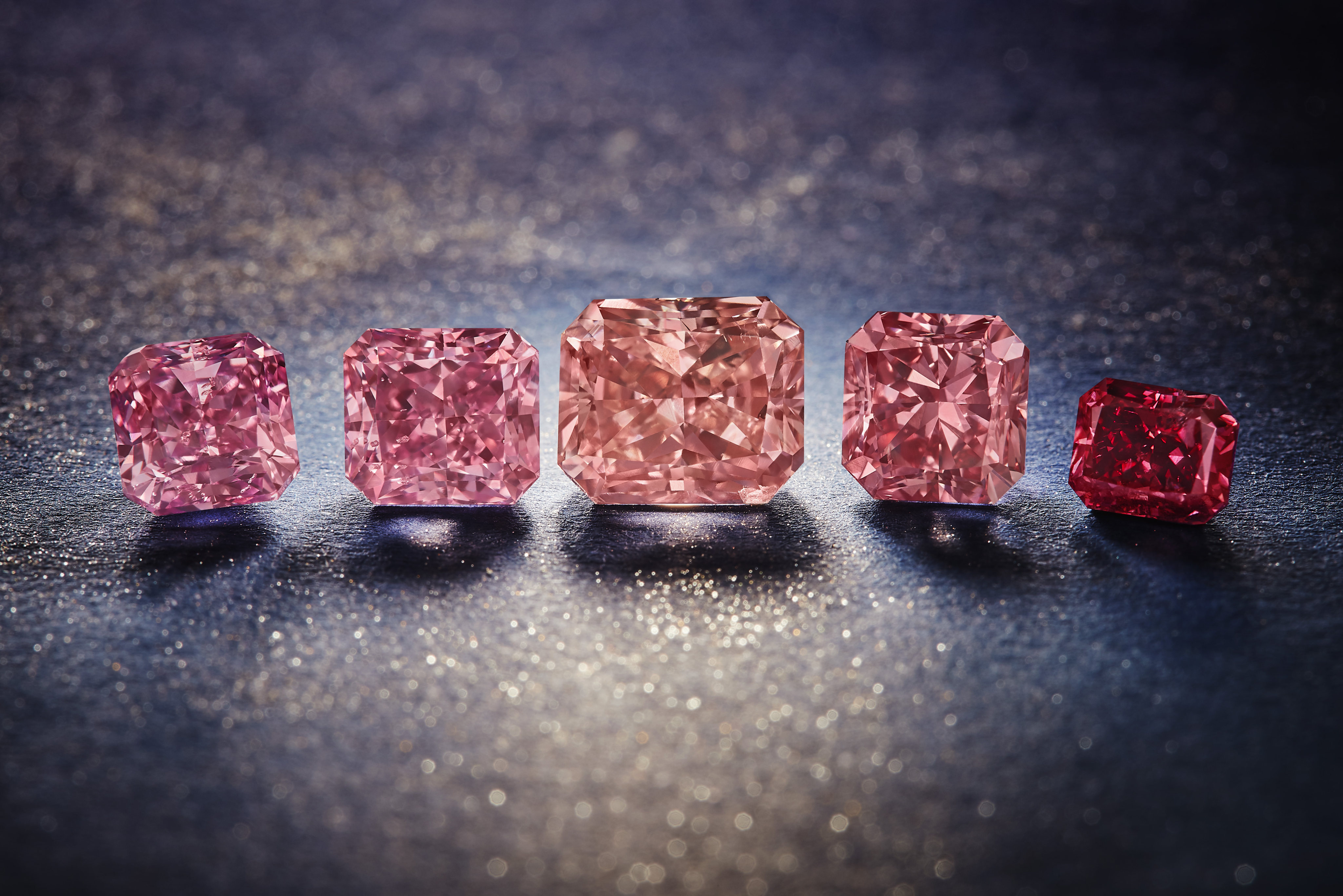 Last of their kind: a selection of pink diamonds from the final annual Argyle Pink Diamond Tender, now up for auction. Photos: Argyle Pink Diamond