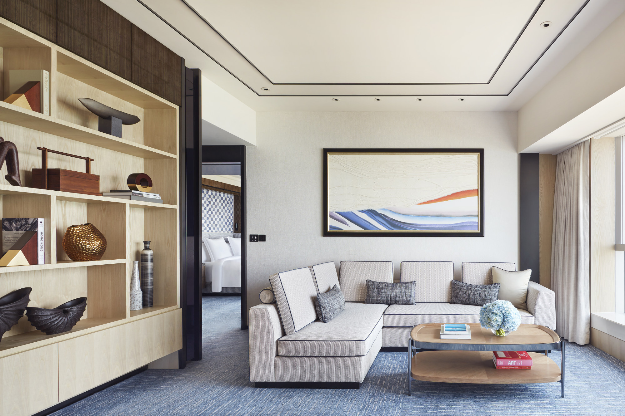 The living room of one of the Four Seasons’ newly renovated Grand Harbour-view Suites. Photo: Four Seasons Hong Kong