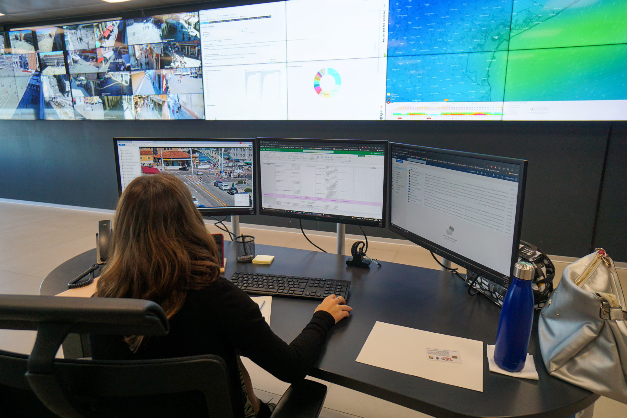 The Smart Control Room monitors tourists in Venice. Photo: Andrea Merola/Bloomberg