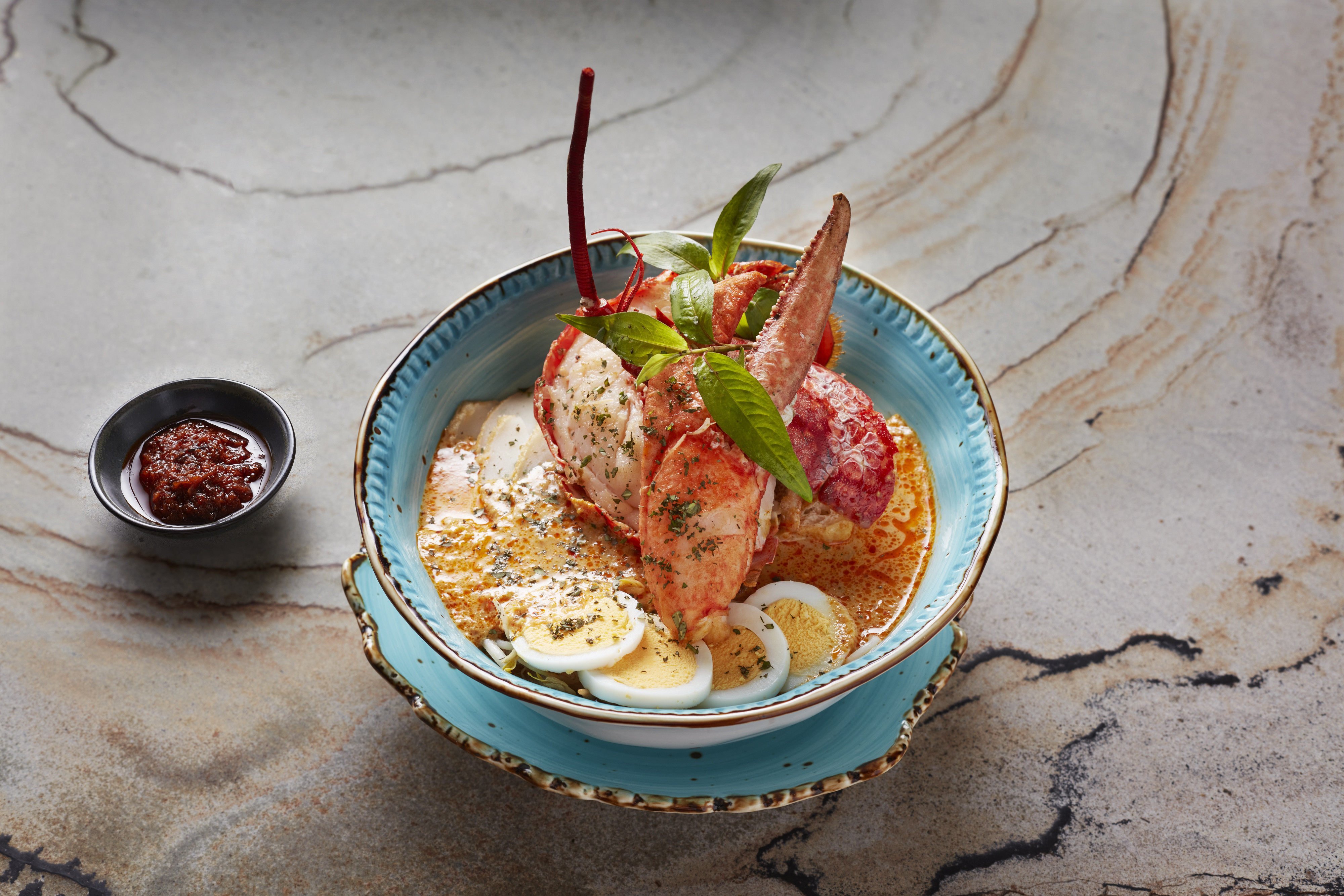 Lobster Laksa served at the Pan Pacific London. 