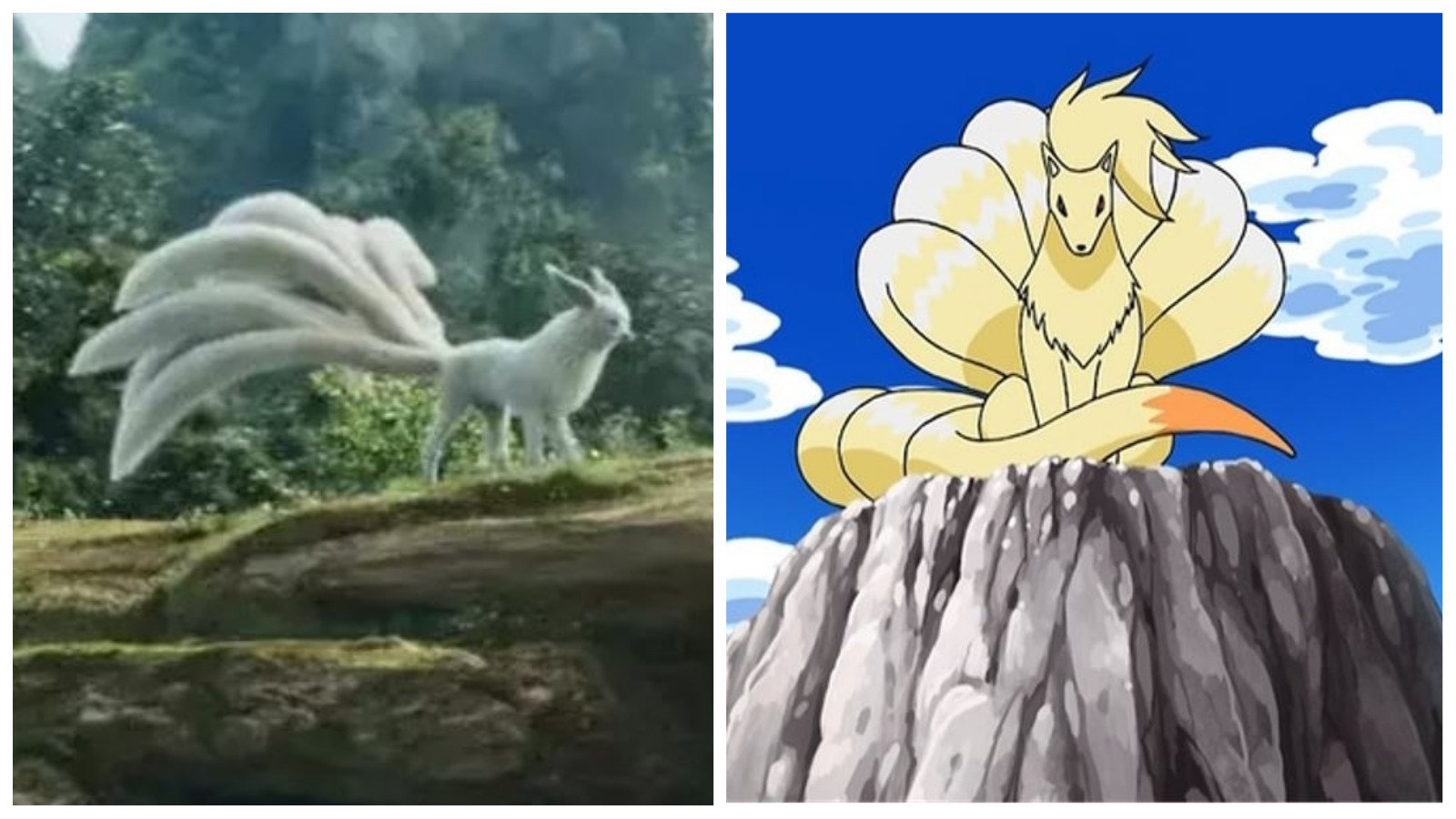Notice something similar? Eagle-eyed viewers noticed that the nine-tailed foxes found in the new Marvel film share a striking resemblance to a Pokémon monster. Photo: Marvel Studios, TXN