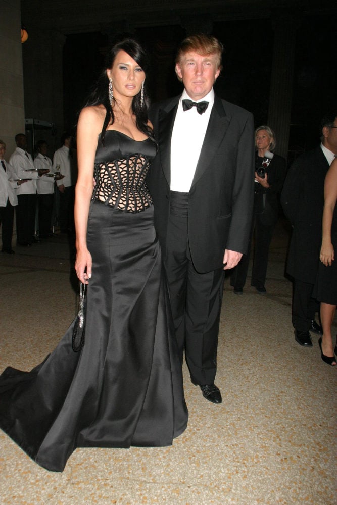 Melania Trump (then Knauss, before her marriage) and Donald Trump at the 2004 Met Gala. Photo: FilmMagic