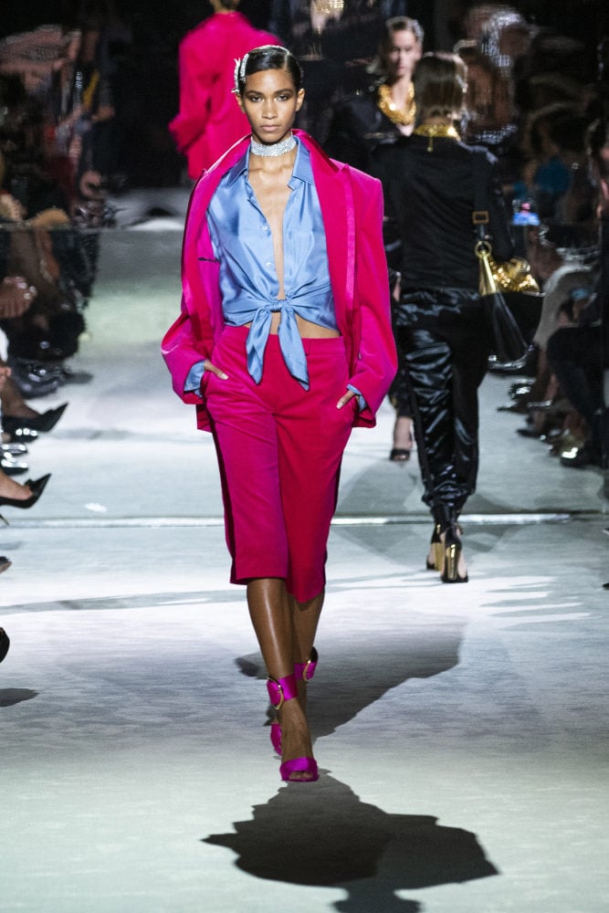 Models walk the runway at the Tom Ford spring/summer 2022 fashion show at  Lincoln Center during New York Fashion Week on Sunday, Sept. 12, 2021. (AP  Photo/Eduardo Munoz Alvarez Stock Photo - Alamy