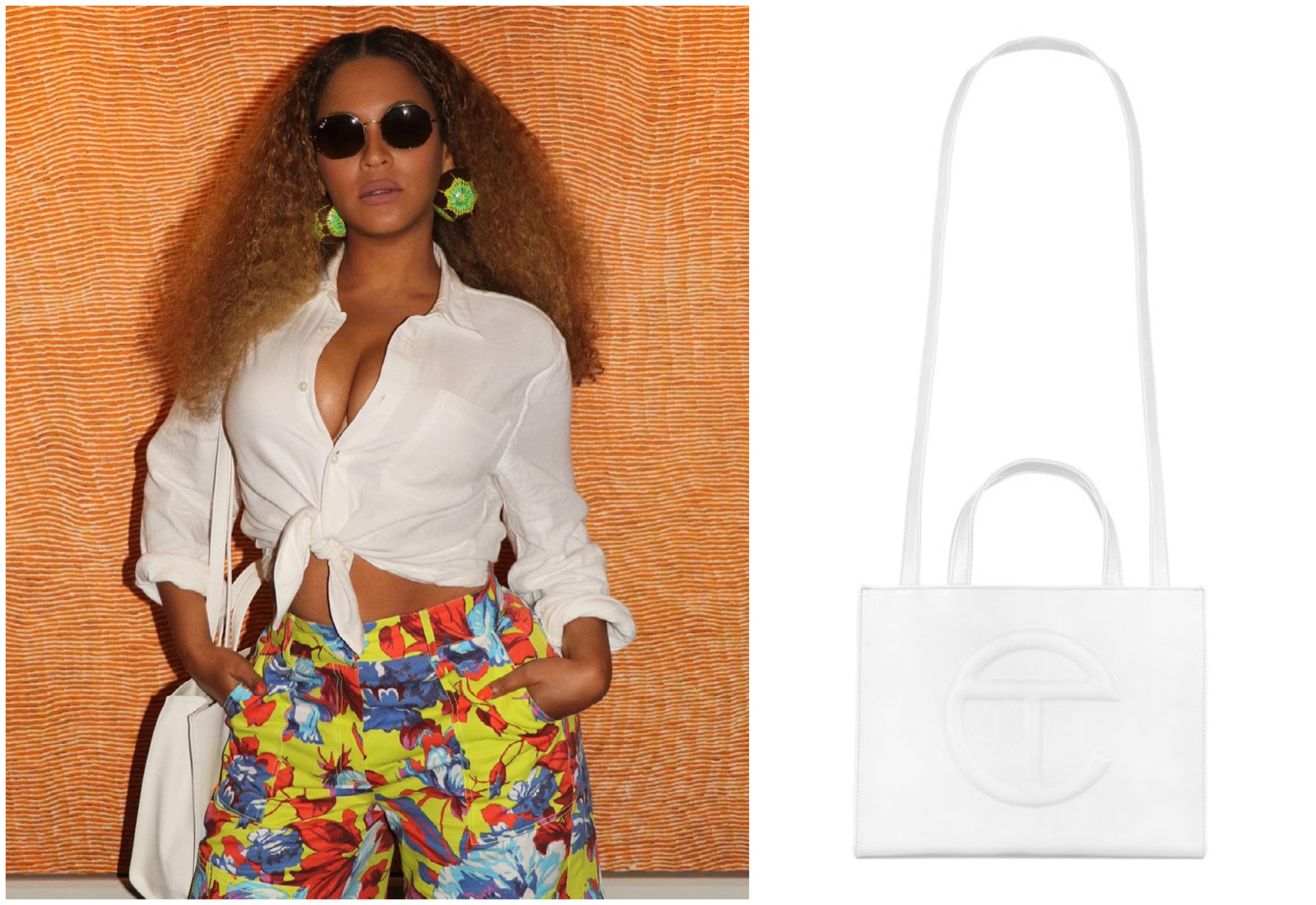 Beyonce Spotted With a White Telfar Bag