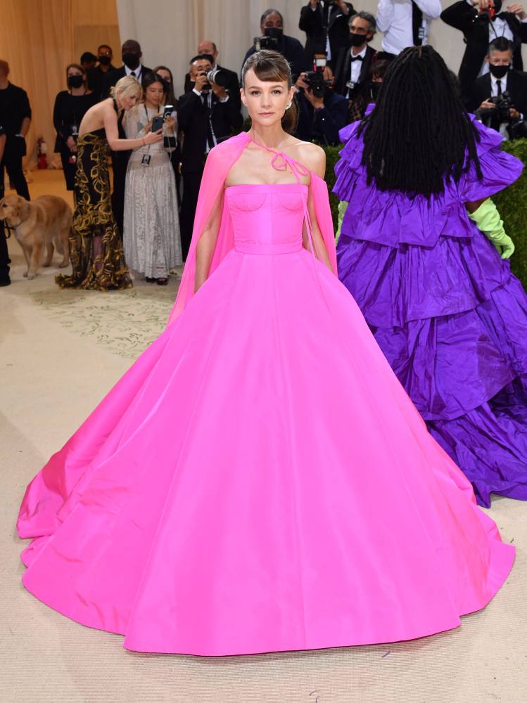 English actress Carey Mulligan arrives for the 2021 Met Gala. Photo: AFP