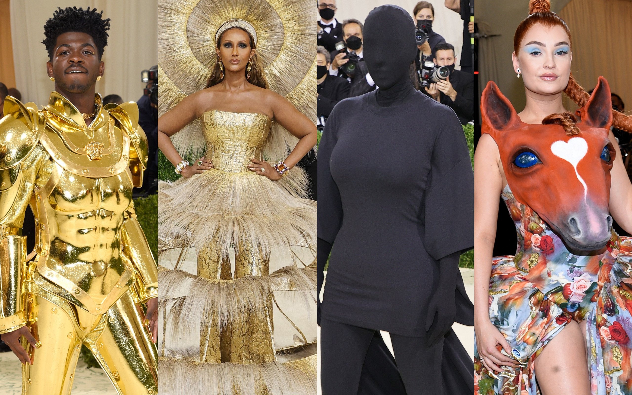 We loved the Met Gala 2021 looks of Lil Nas X, Model Iman and Kim Kardashian, but what was Hillary Taymour thinking? Photos: AP, AFP