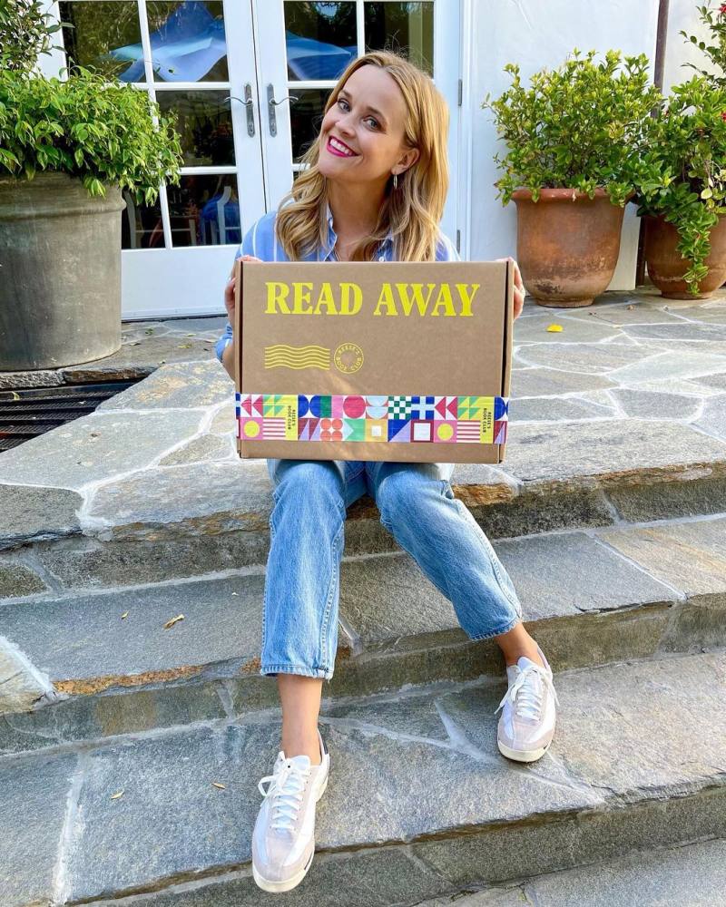 Reese Witherspoon, who is passionate about reading, shows off a limited edition box of books, the proceeds of which go toward promoting literacy for all. Photo: @reesewitherspoon/Instagram