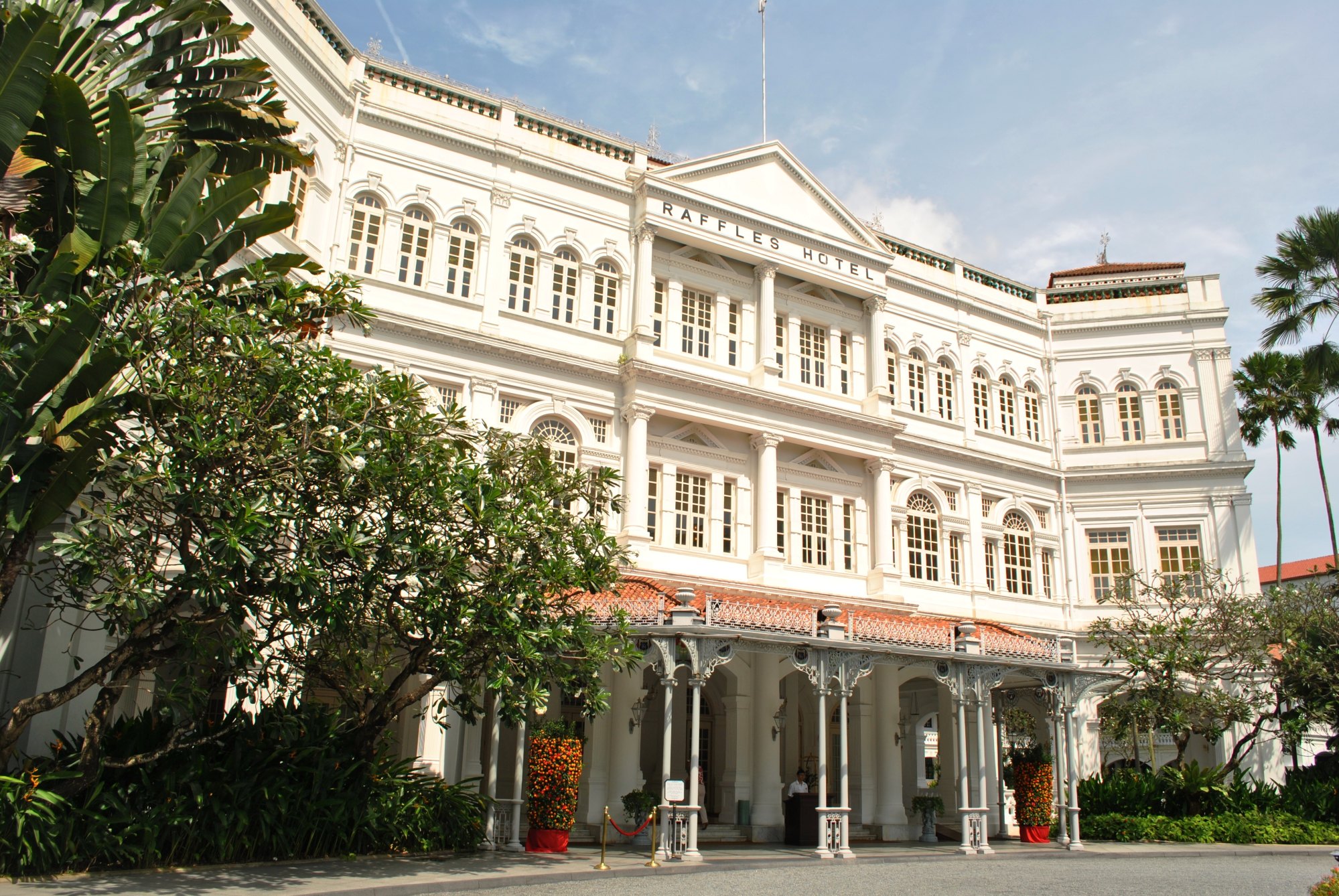 Raffles hotel in Singapore.