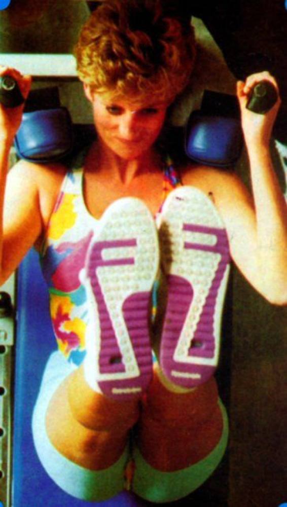 Photos of the late Princess Diana exercising in a gym were leaked by the Daily Mirror. Photo: theprincessdianafan2.skyrock.com