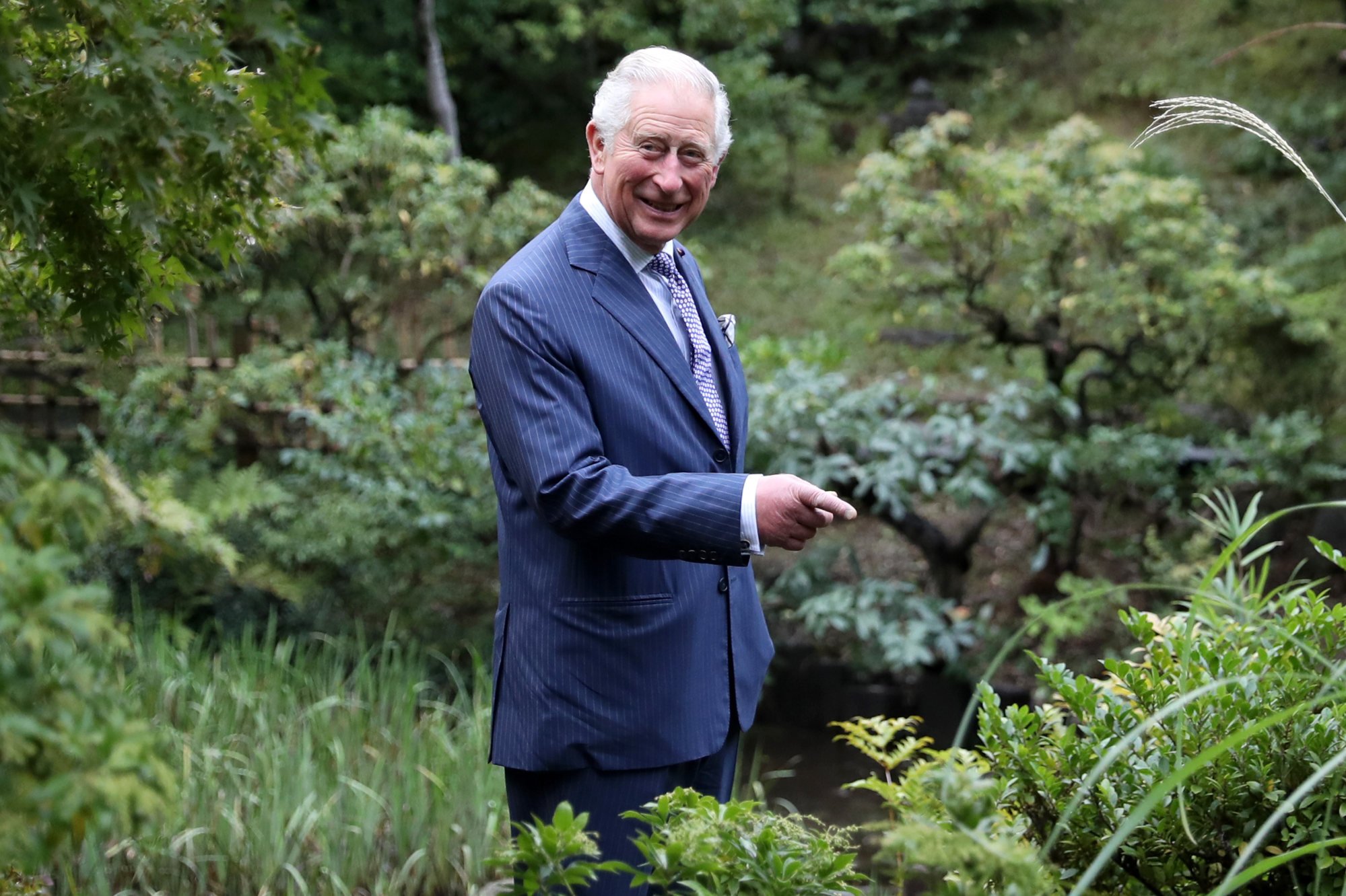 Prince Charles visits Nezu Museum and Gardens during the royal Tour of Japan in 2019. Photo: Getty Images