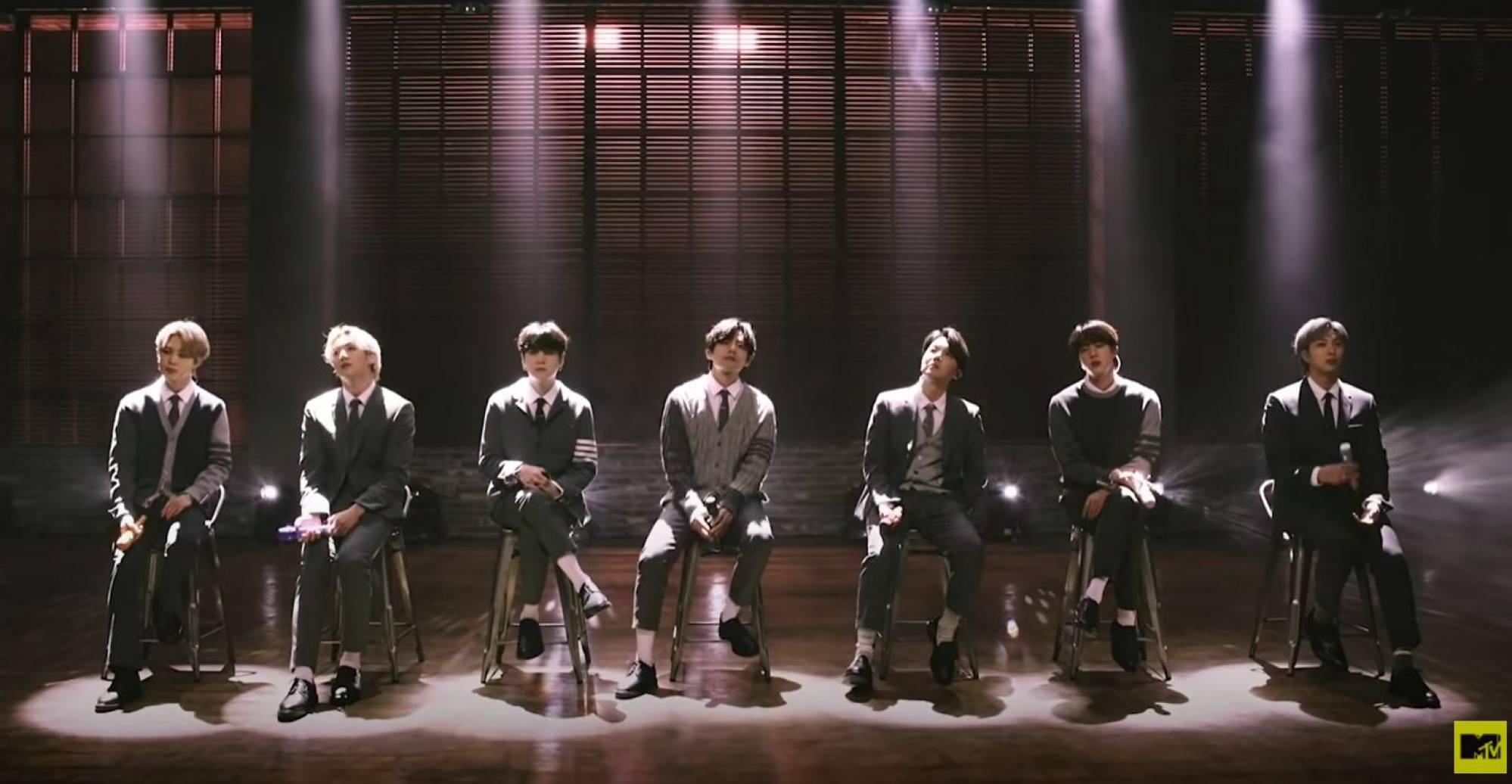 BTS appear on MTV Unplugged. Photo: Youtube.com/MTV