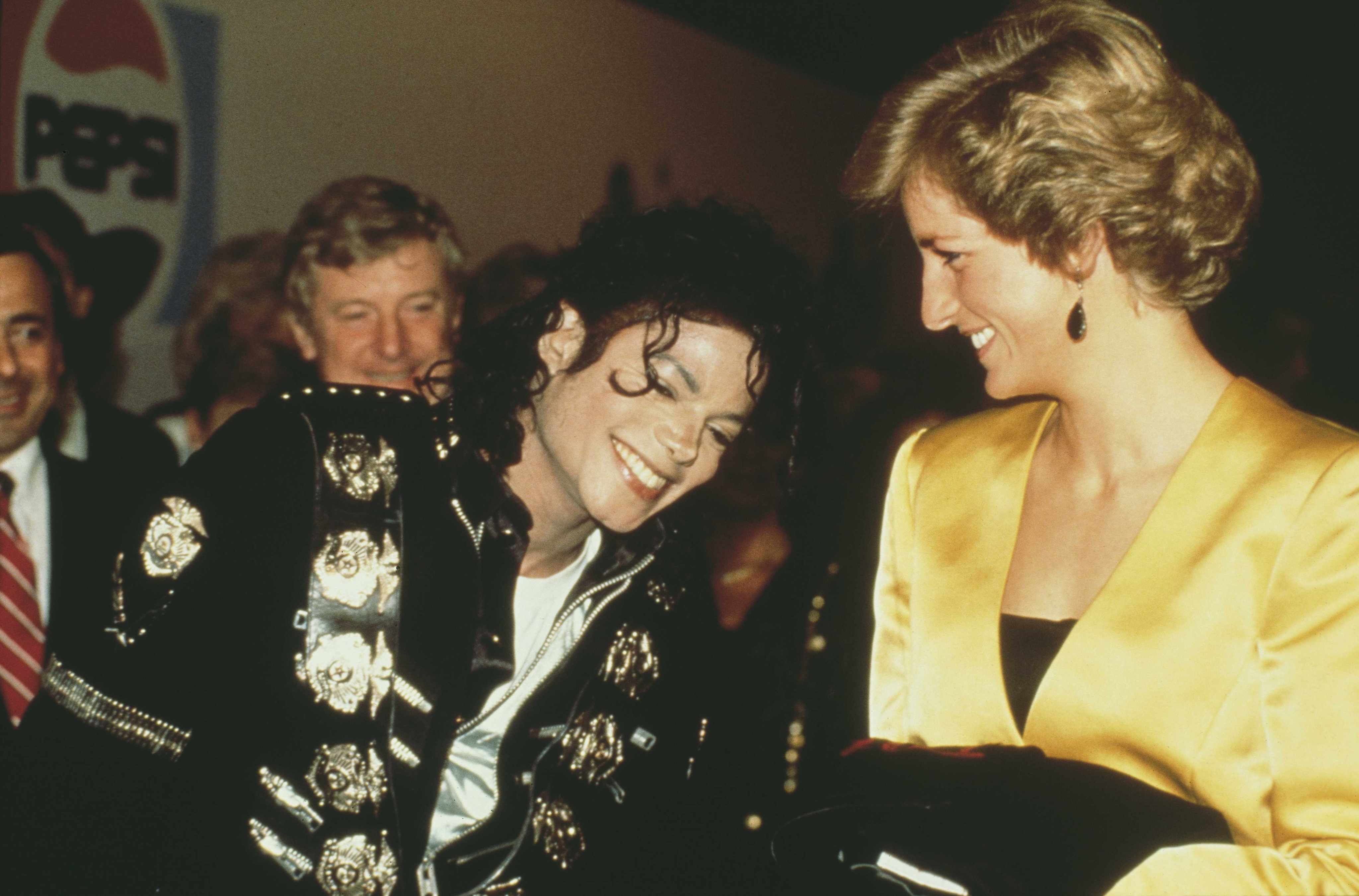 Princess Diana and Michael Jackson appeared to get on instantly when they met backstage at the singer’s Bad concert in London in 1988. Photo: Getty Images
