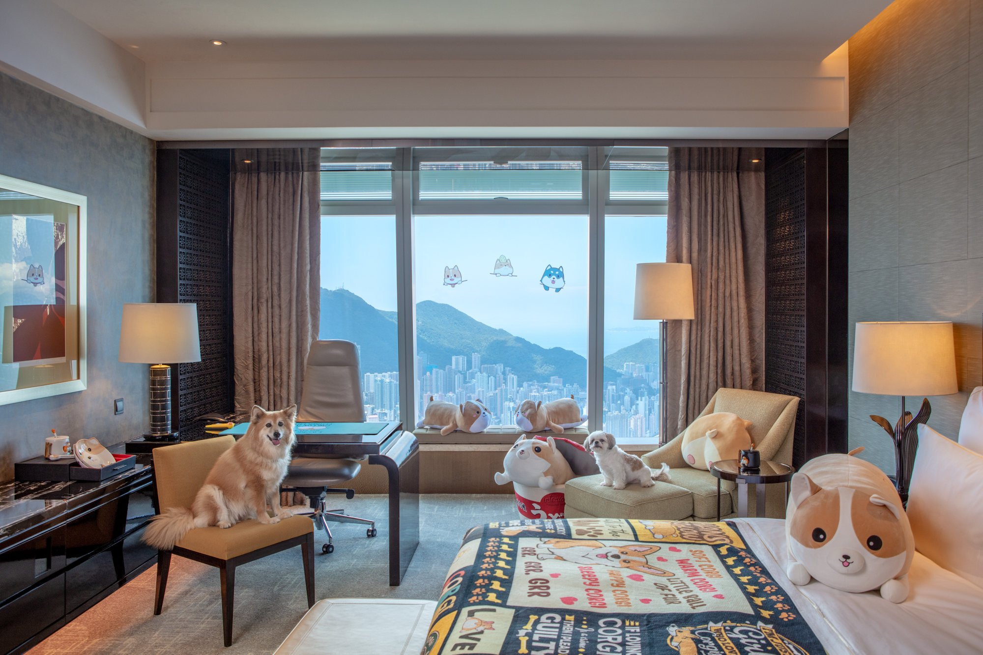 The Pawfect Stay’s puppy-themed room at The Ritz-Carlton, Hong Kong. Photo: The Ritz-Carlton, Hong Kong