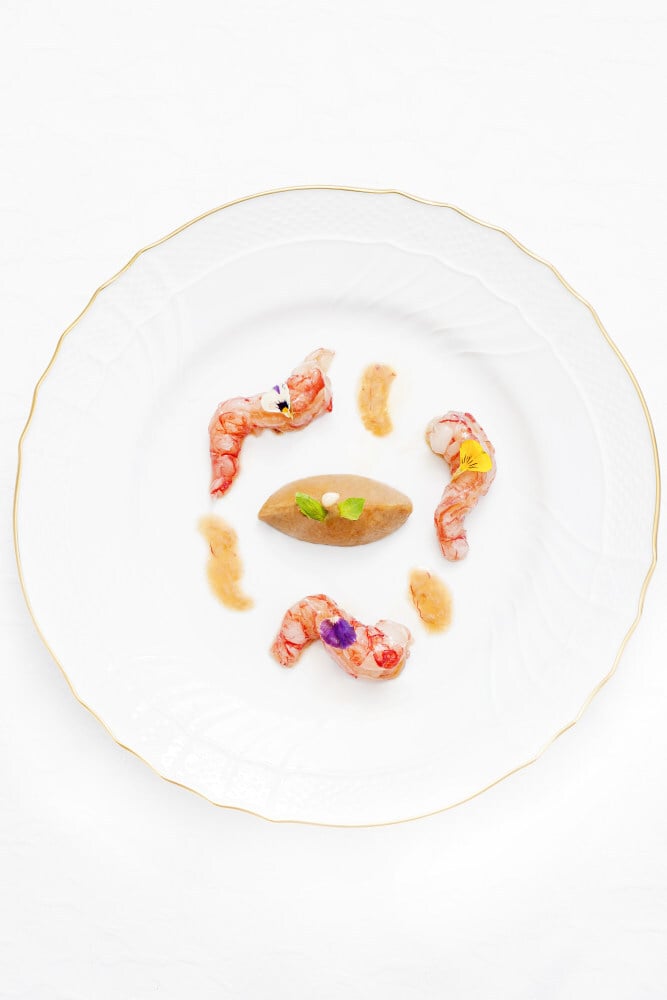 Sicilian caponata with Mazara Del Vallo prawns. Photo: Radical Chic