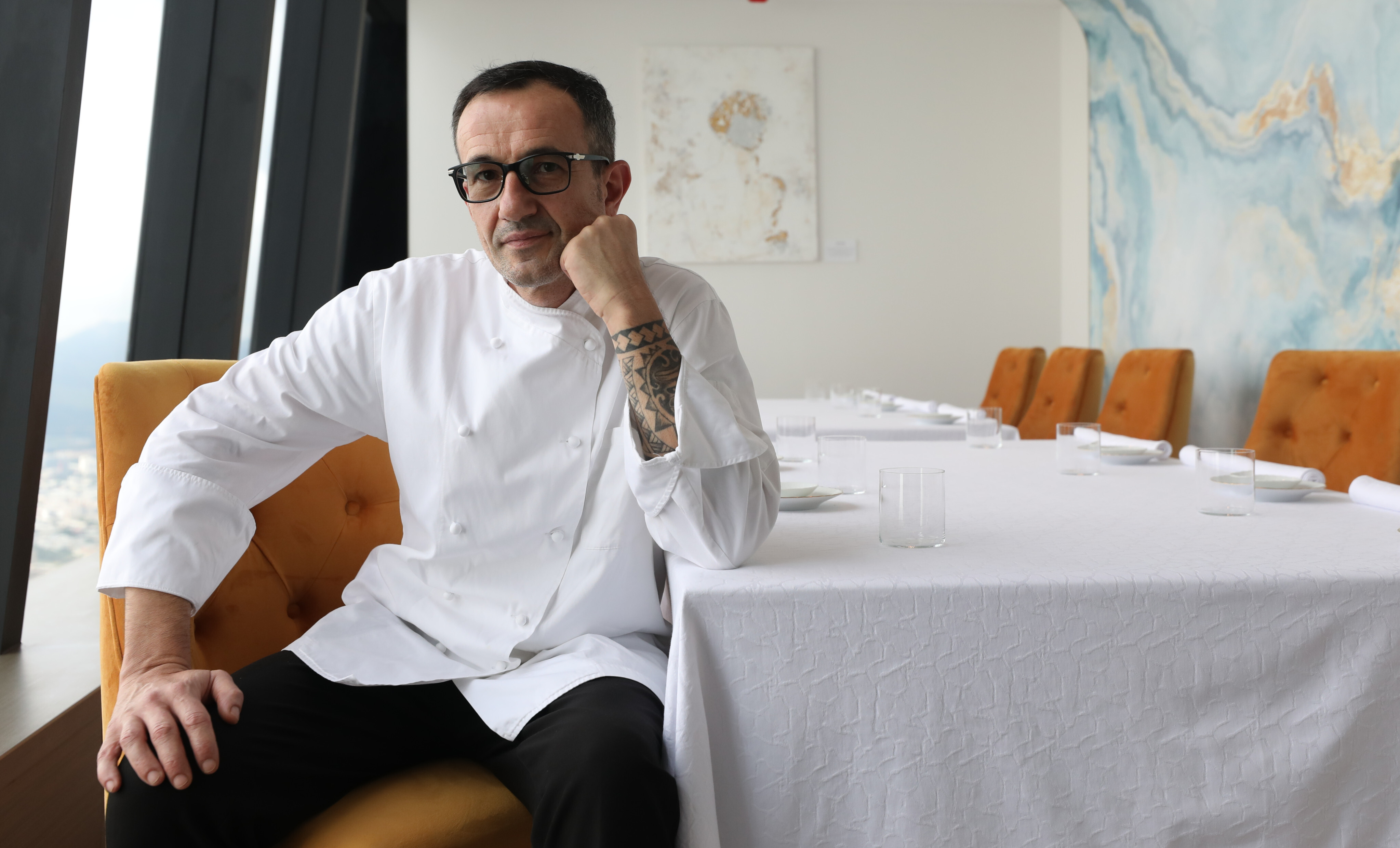 Radical Chic’s executive chef Andrea Tarini at the restaurant in the ICC in West Kowloon, Hong Kong. Photo: Xiaomei Chen