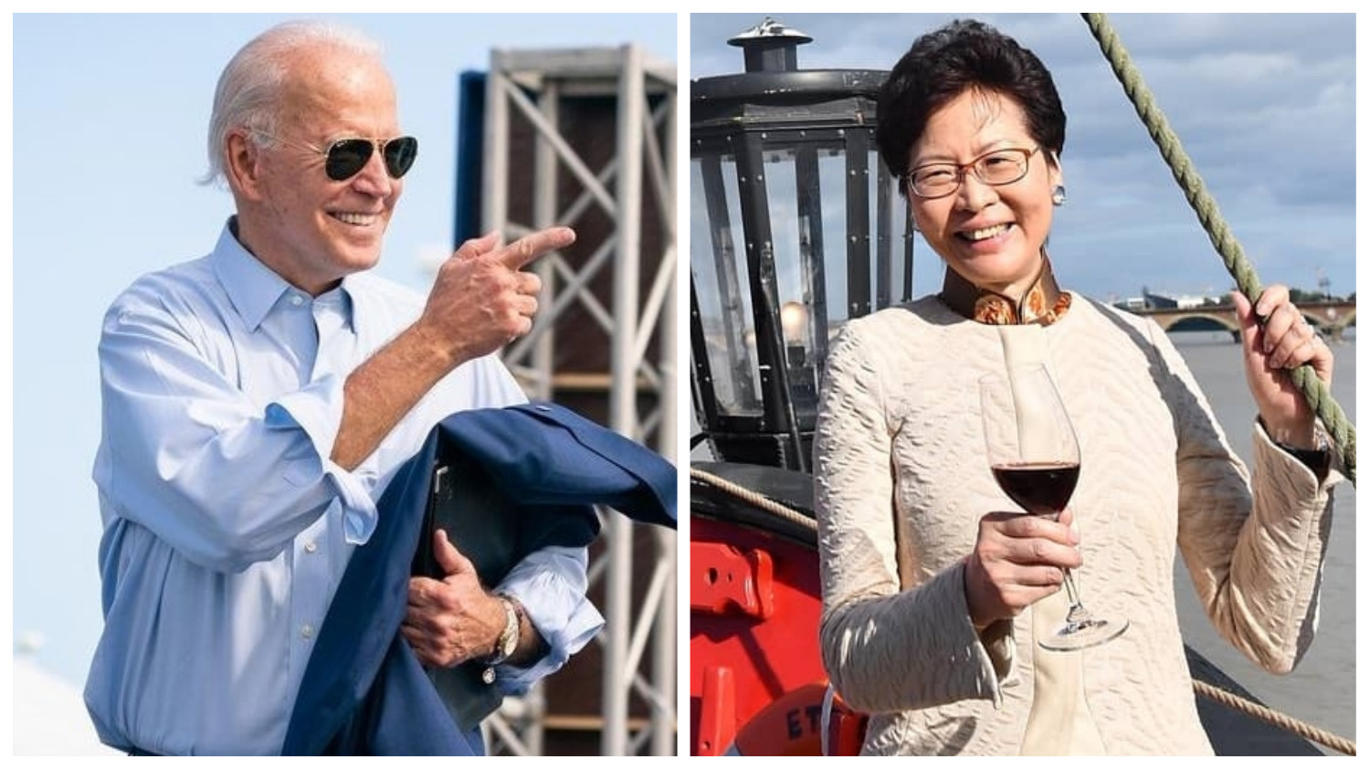 Which world leader gets paid more, Joe Biden or Carrie Lam?. Photos: @joebiden,  @carrielam.hksar/Instagram