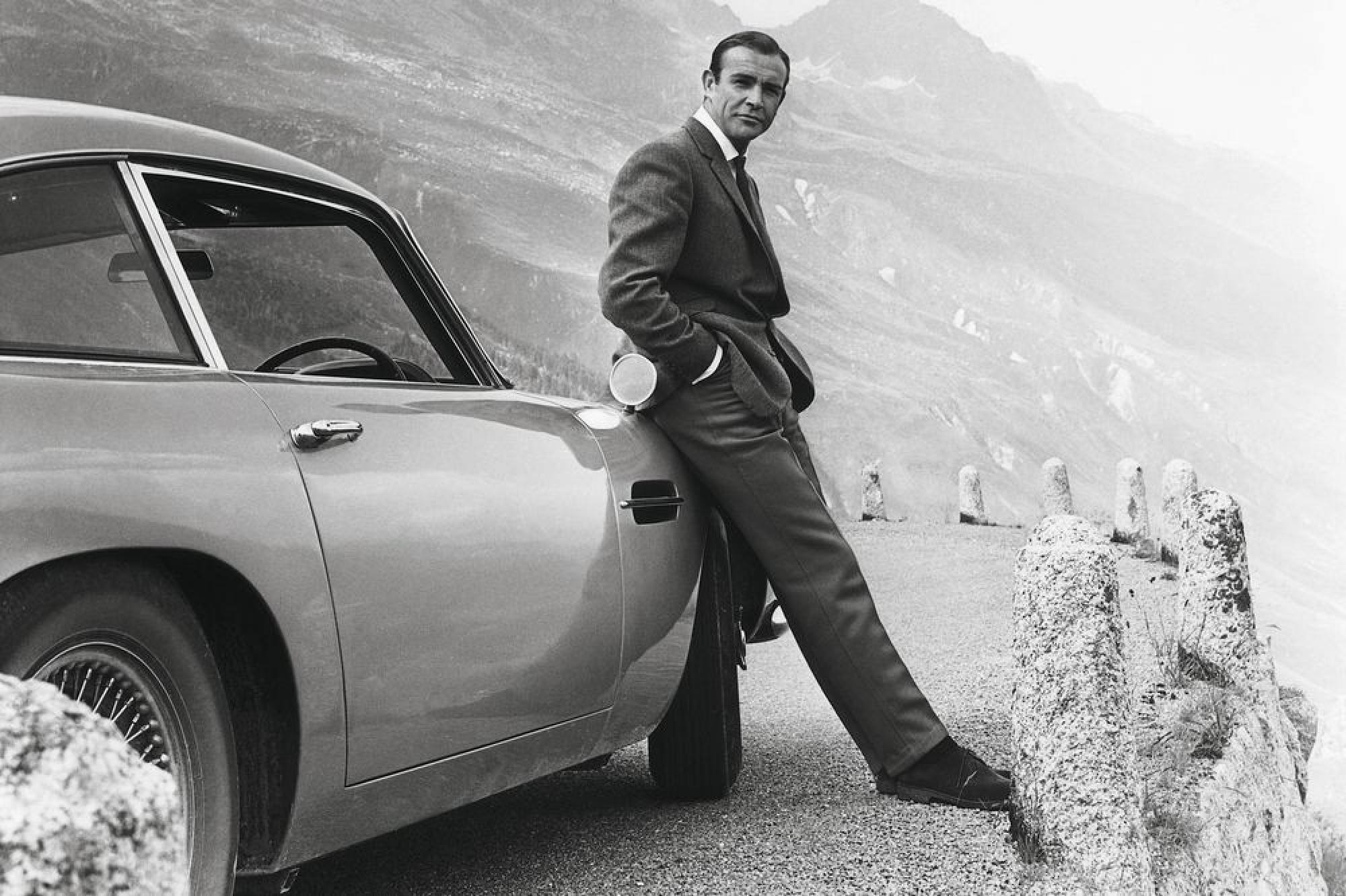 Sean Connery as James Bond, with an Aston Martin DB5. Photo: Aston Martin