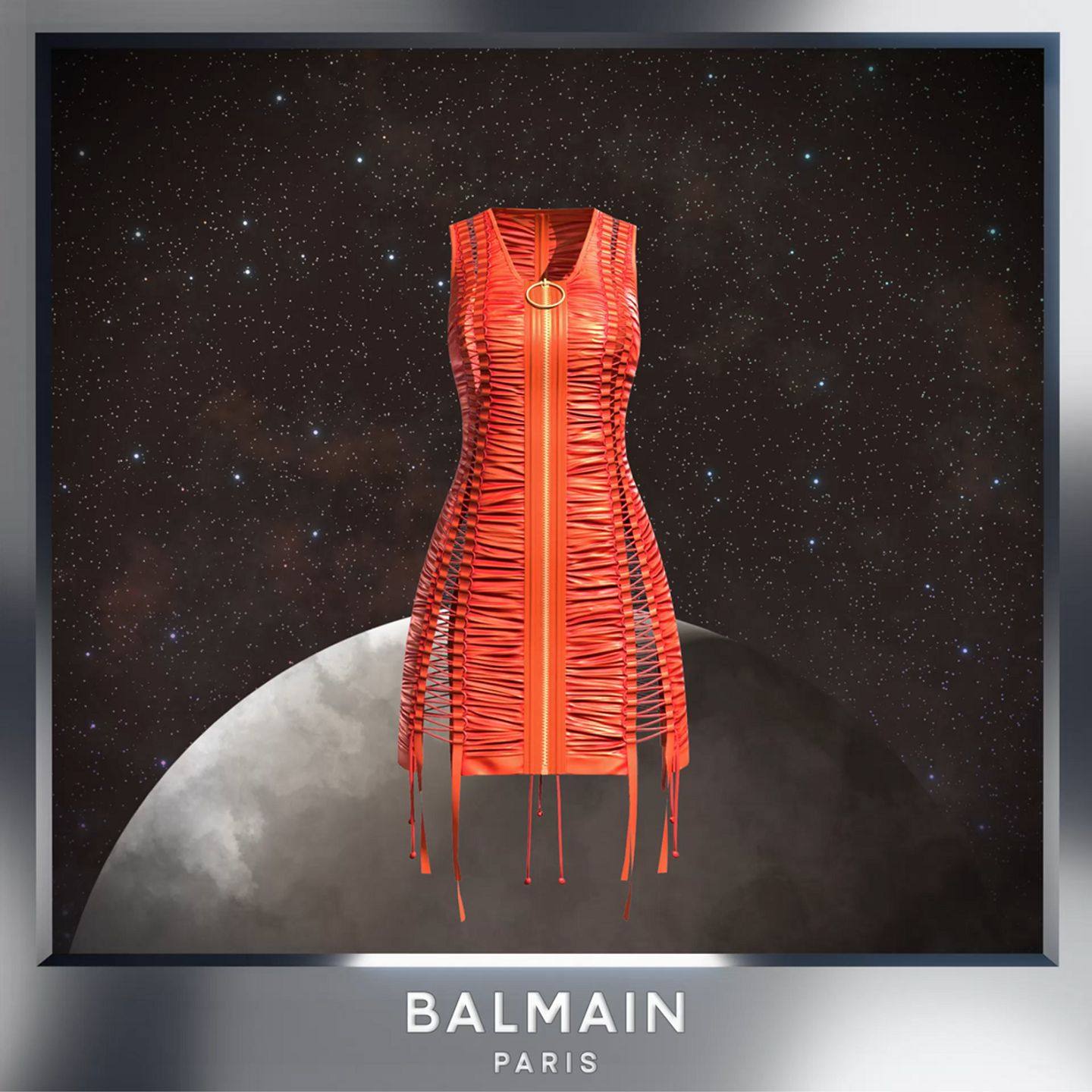 A virtual look by Balmain, part of the brand’s NFT collection. The French label, along with other luxury brands, is banking on the next fashion trend being digital.