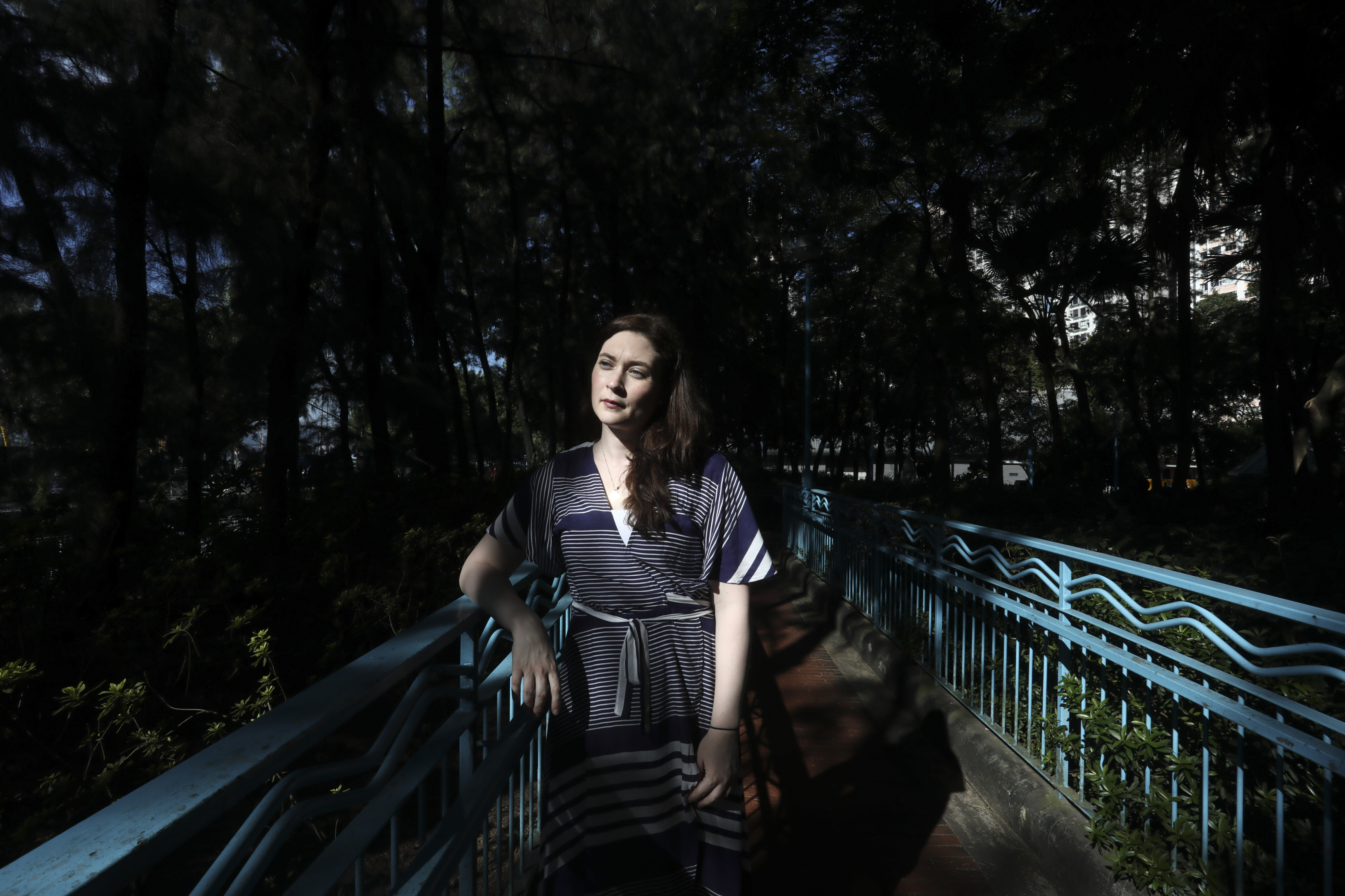 Author Hannah Bent in Kennedy Town, Hong Kong. She grew up in the city, and unexpectedly returned three years ago to live in Hong Kong. Photo: SCMP/Jonathan Wong