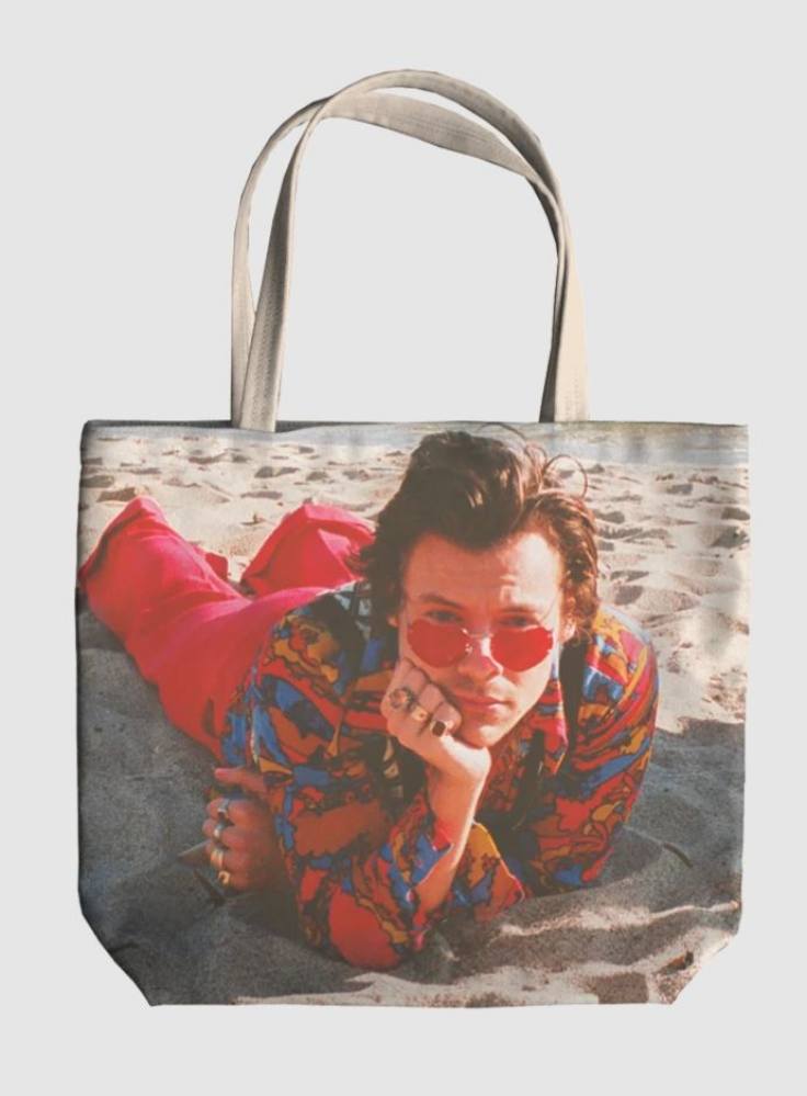 The Watermelon Sugar tote is printed with a picture of Harry Styles in the song’s music video. Photo: shopus.hstyles.co.uk