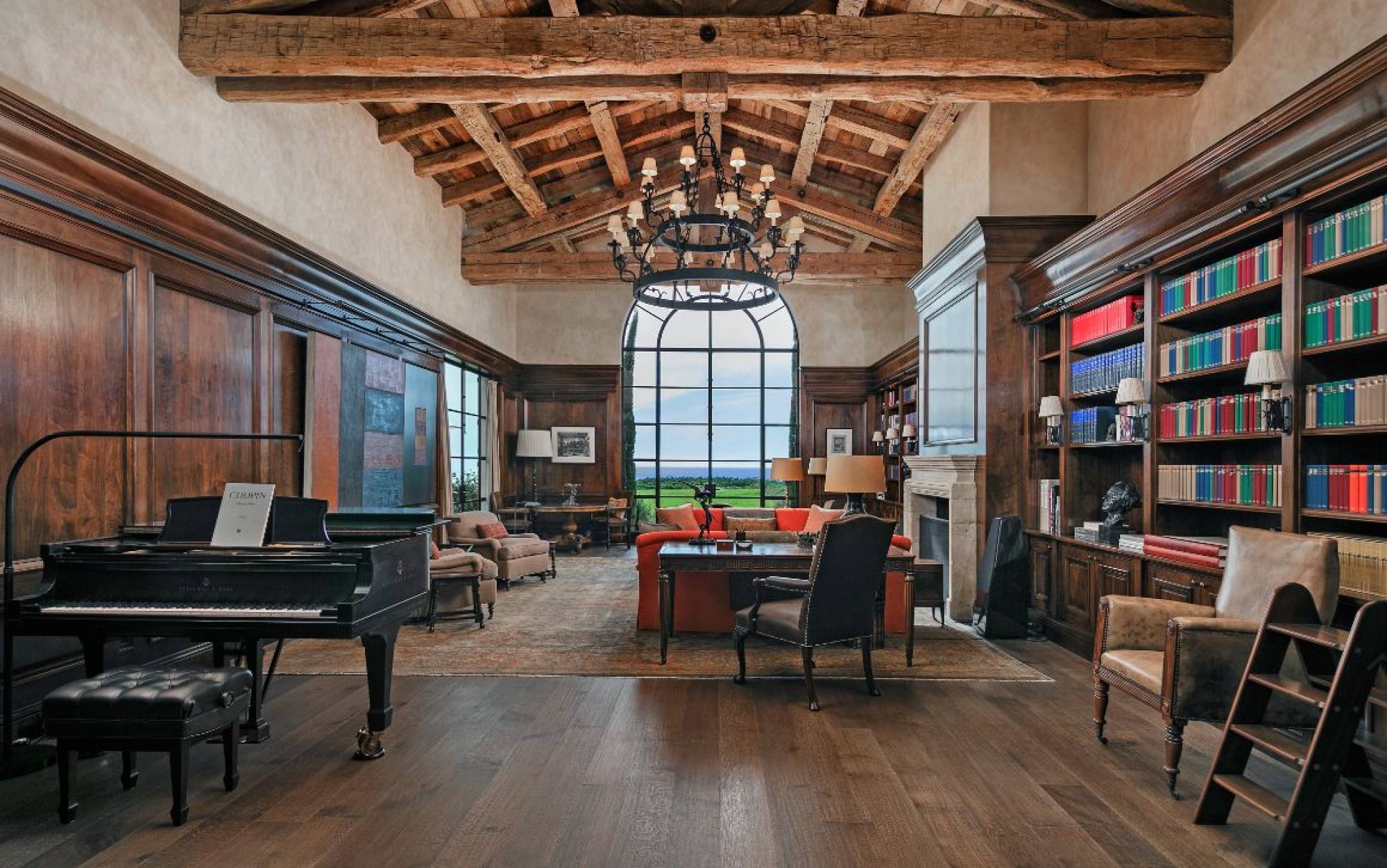 Bellevue’s library imparts an atmosphere of rustic grandeur. Photo: Jim Bartsch