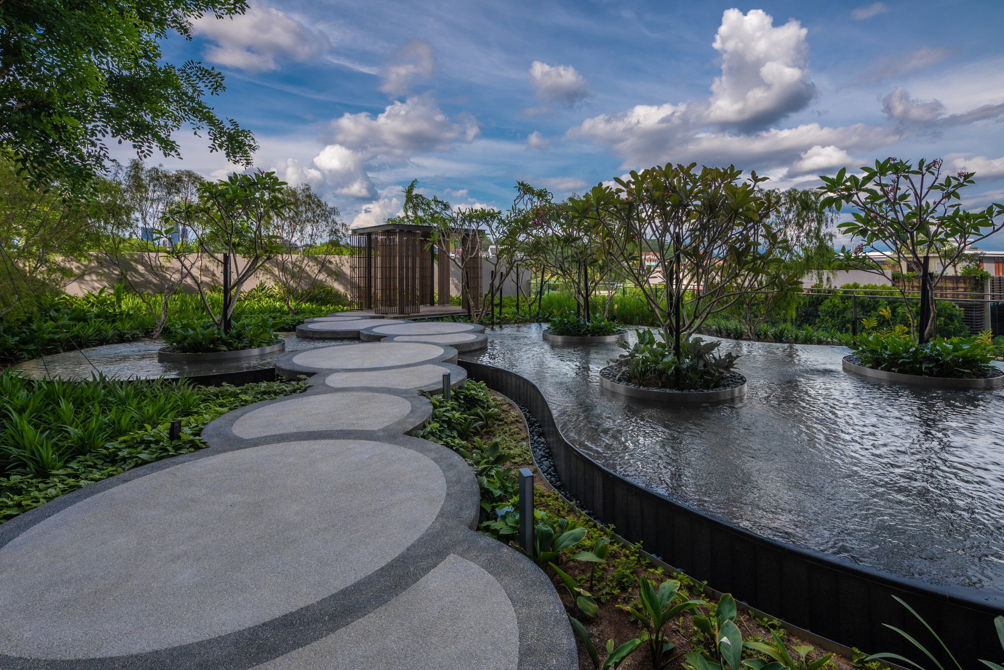 AIRA Residence landscaped exterior – Tranquillity Garden. Photo: Selangor Properties