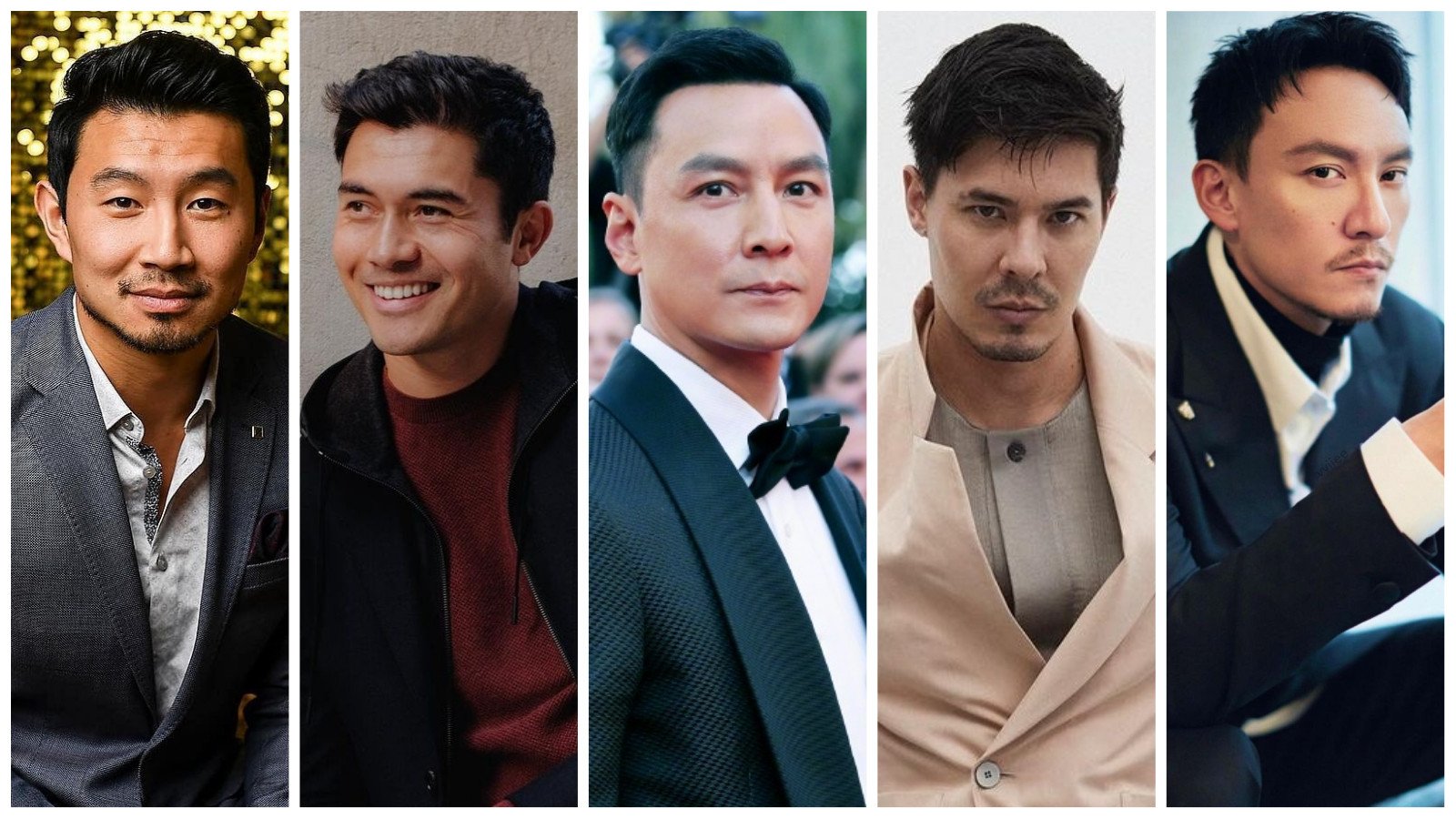 Five Asian actors who rocked Hollywood in 2021: Simu Liu, Henry Golding, Daniel Wu, Lewis Tan and Chang Chen. Photos: @simuliu, @henrygolding, @lewistanofficial, @vviiee/Instagram; @吳彥祖/Weibo