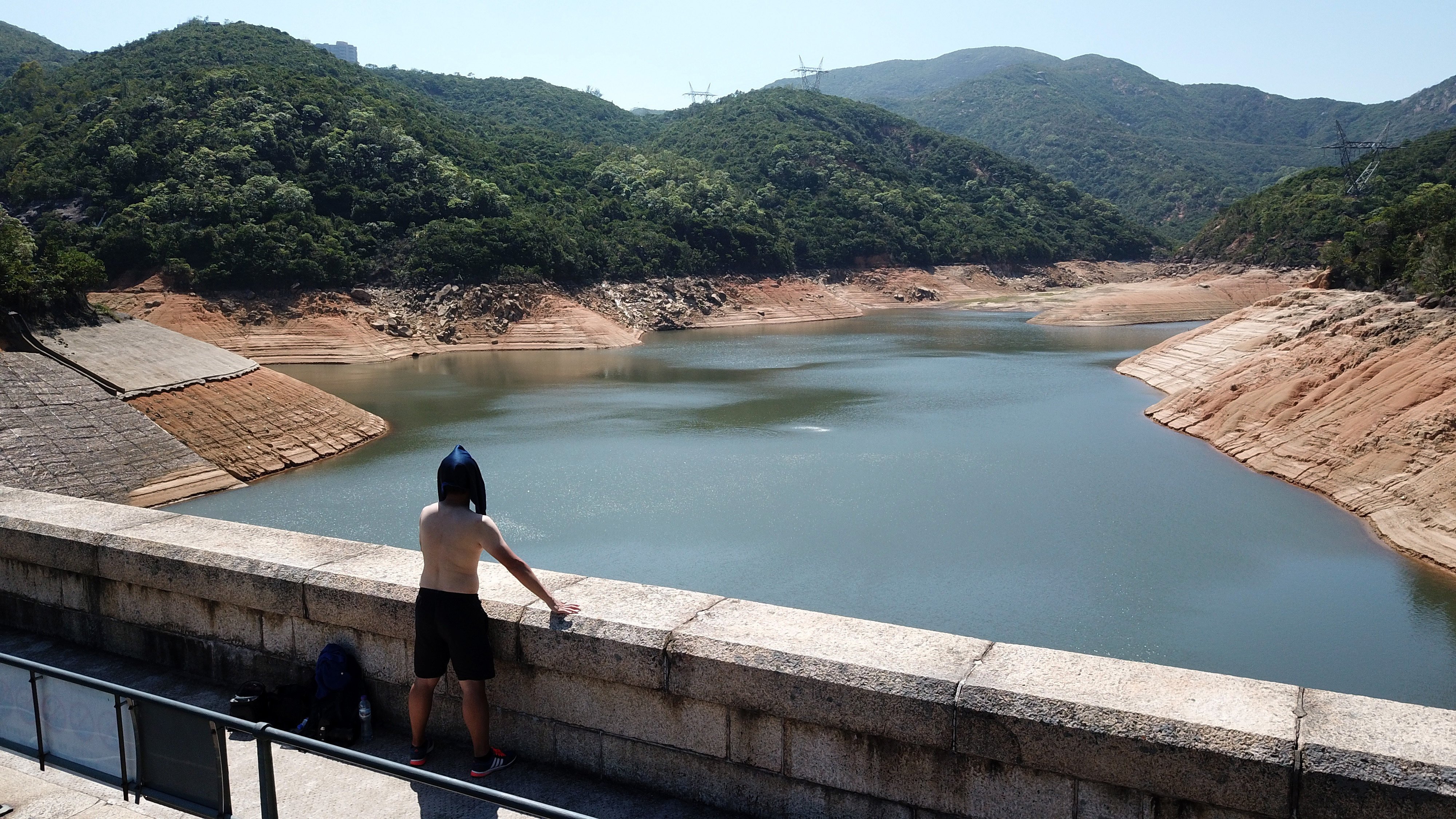 A view of the low water level of the Tai Tam Upper Reservoir amid a heatwave in 2018. The Greater Bay Area is one of the driest in China, and two of its largest economies, Hong Kong and Shenzhen, have less per capita water availability than Middle Eastern countries like Syria. Photo: Winson Wong 