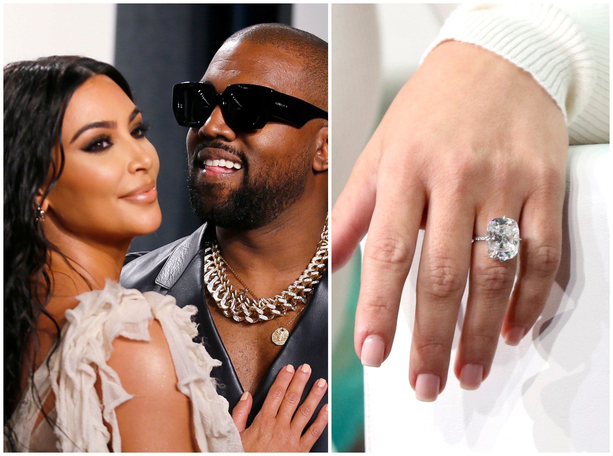 Kim kardashian wedding hot sale ring carat