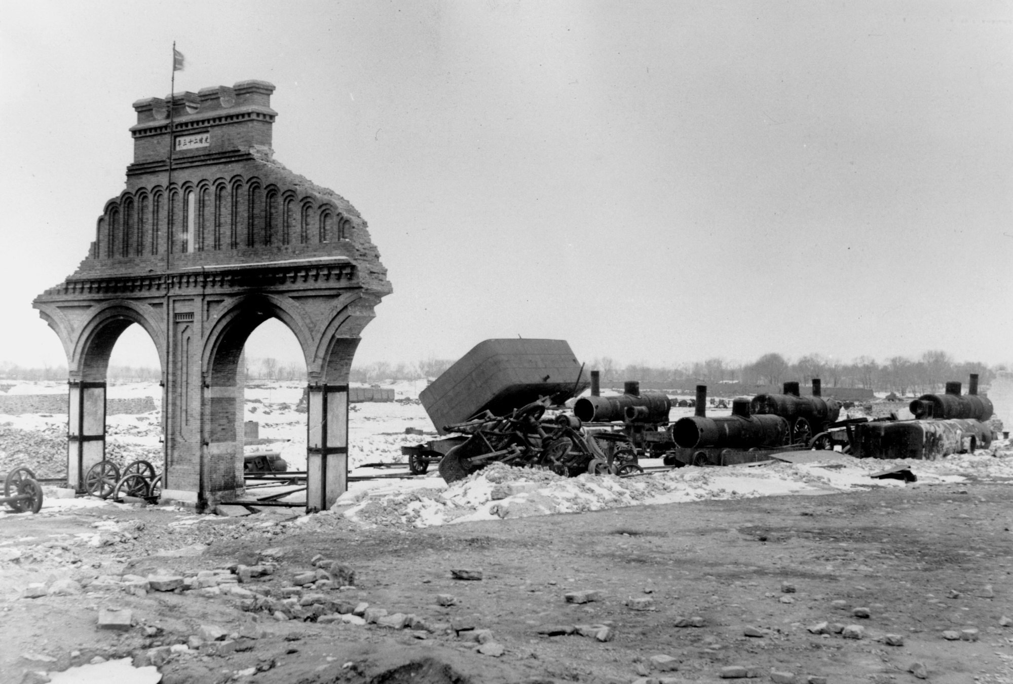 The scene of devastation at the Fengtai locomotive shed following its destruction by Boxer rebels on May 28, 1900. Photo: Courtesy of Peter Crush