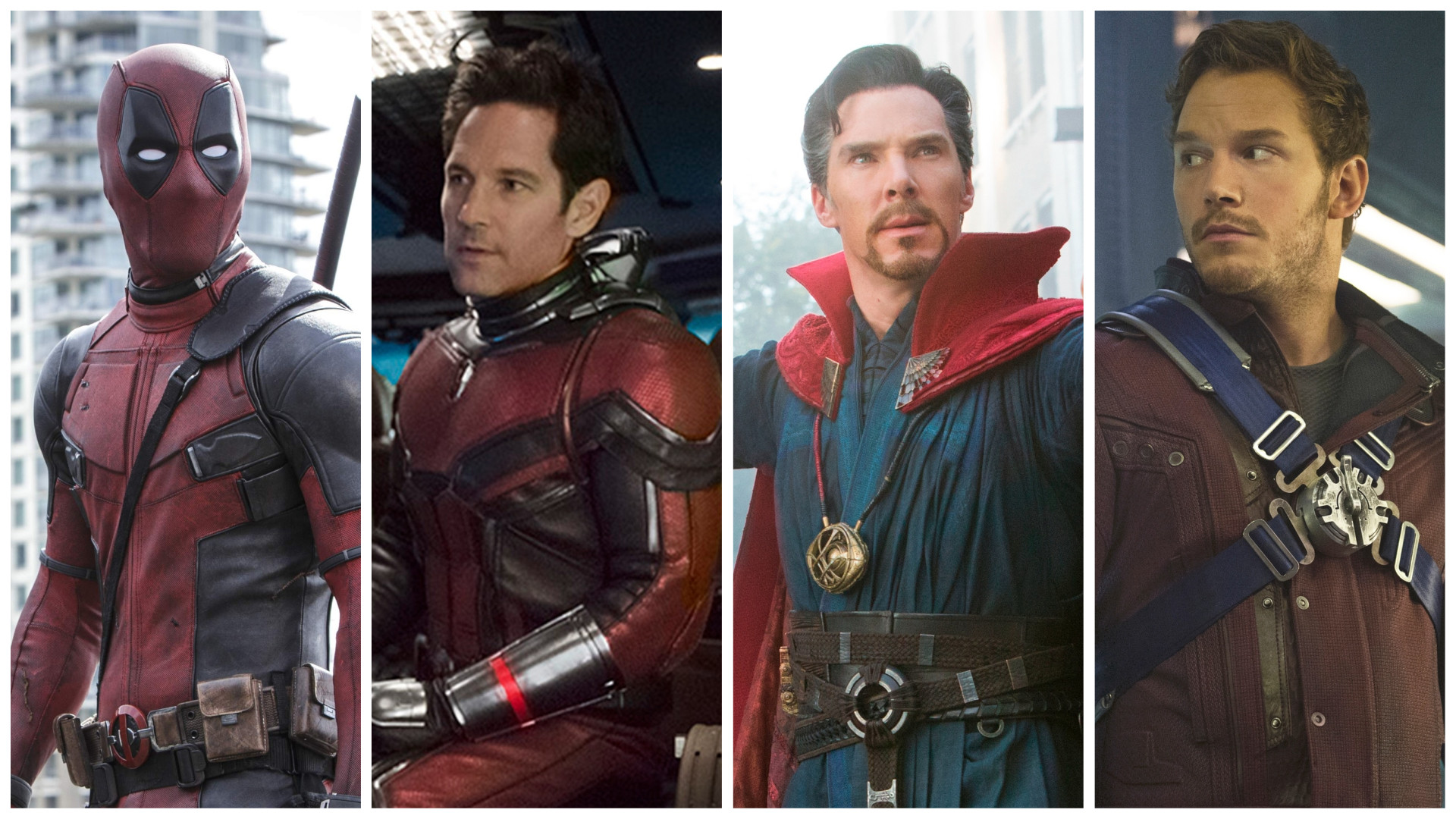 Watch out for Ryan Reynolds (Deadpool), Paul Rudd (Ant-Man), Benedict Cumberbatch (Doctor Strange) and Chris Pratt (Star-Lord) returning to the silver screen in these upcoming Marvel films. Photos: Fox Film, AP, TNS, Marvel