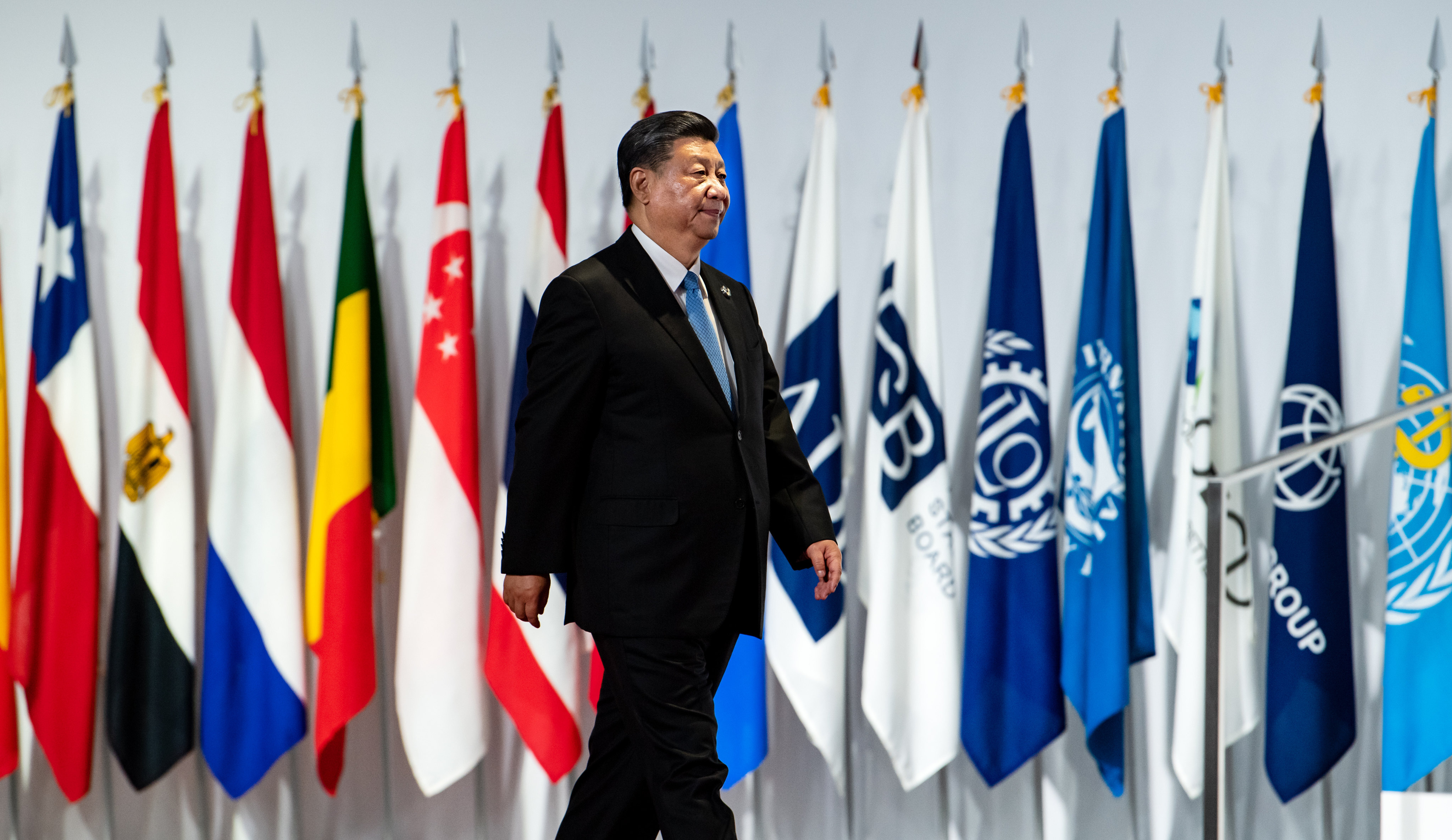 Chinese President Xi Jinping arrives at the welcome ceremony of the G20 summit in Osaka on June 28, 2019. Xi will not attend the upcoming G20 leaders’ summit in Rome in person this year. Photo: DPA
