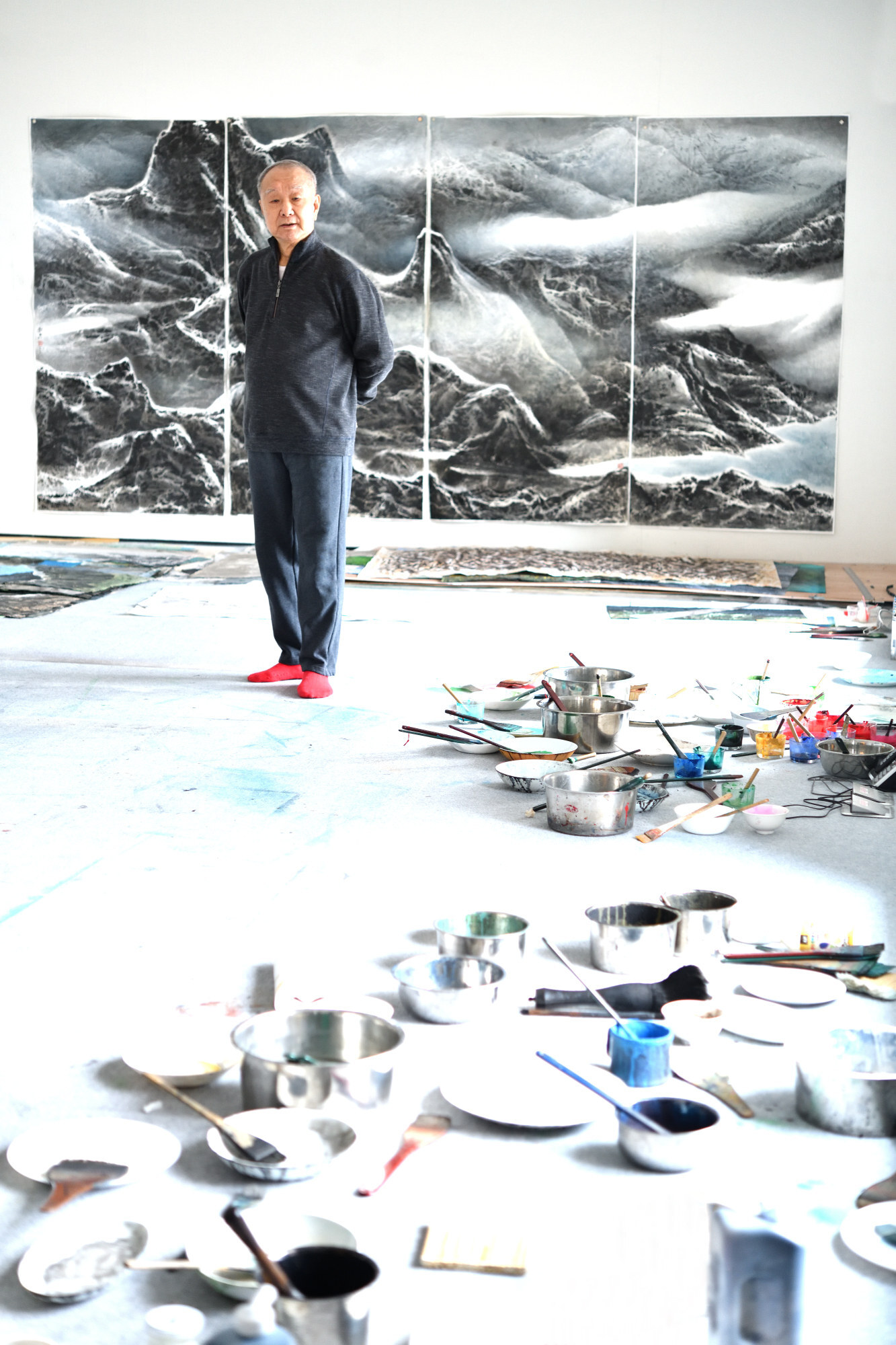 Liu Kuo-sung, known as the father of modern Chinese ink painting and a pioneer of Chinese modern art, will turn 90 in April 2022. Photo: Courtesy of Liu Kuo-sung
