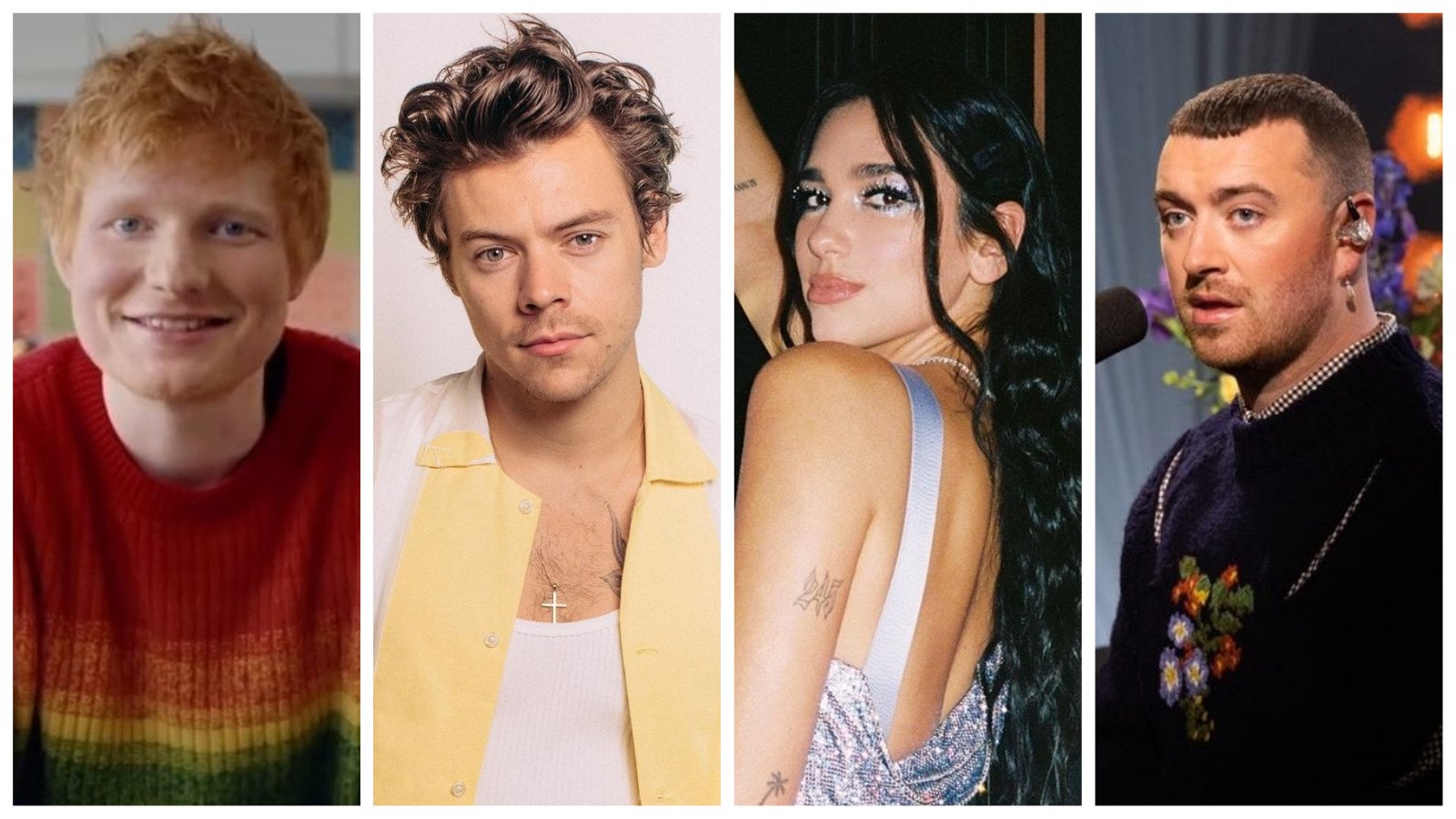  Ed Sheeran, Harry Styles, Dua Lip and Sam Smith ... who is the richest British celeb under 30? Photos:@VCM1234/Instagram, @hshq/Instagram, @dlipanews/Twitter, @samsmith/Twitter