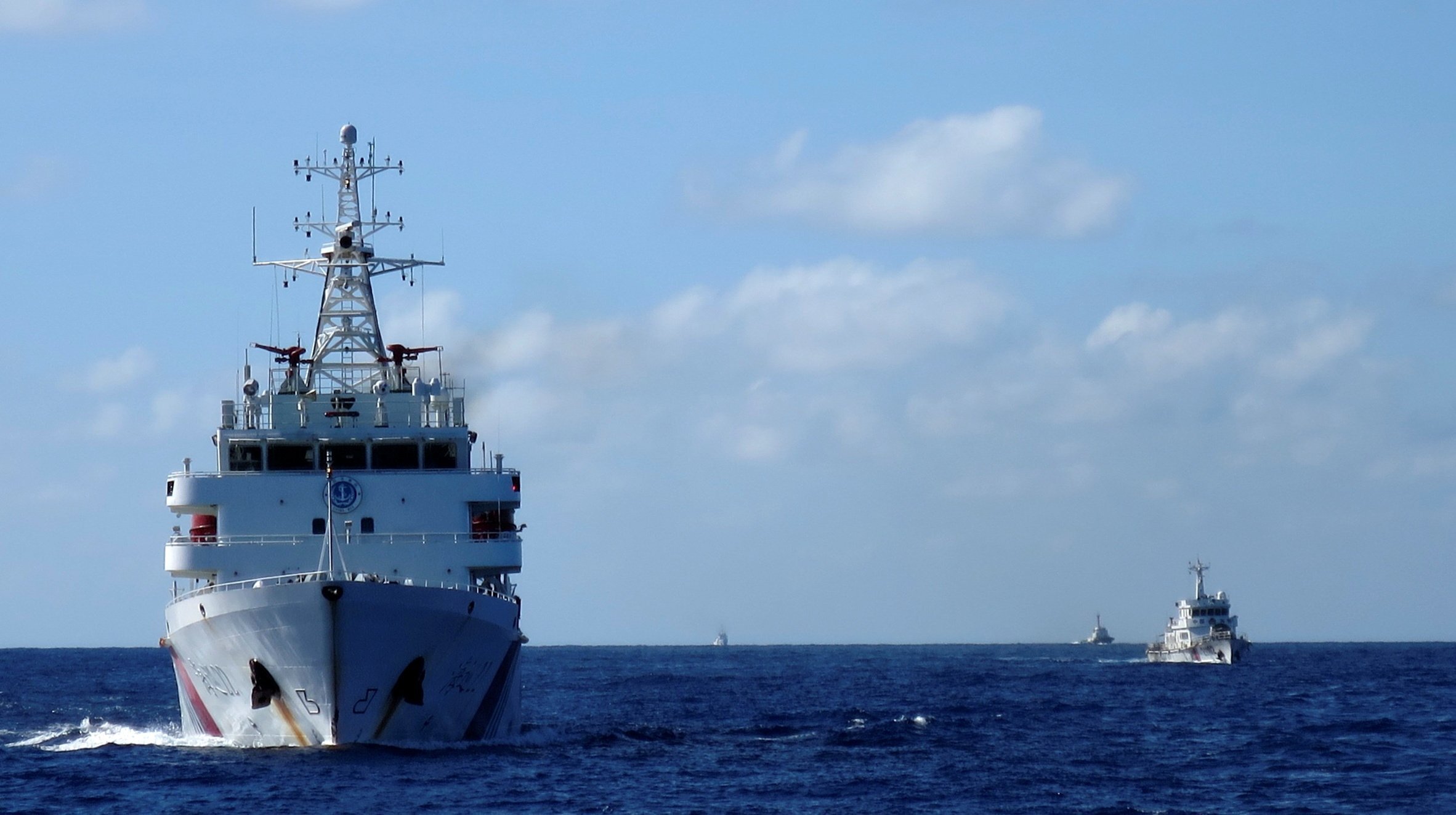 Chinese coastguard ships in the South China Sea in 2014. Photo: Reuters
