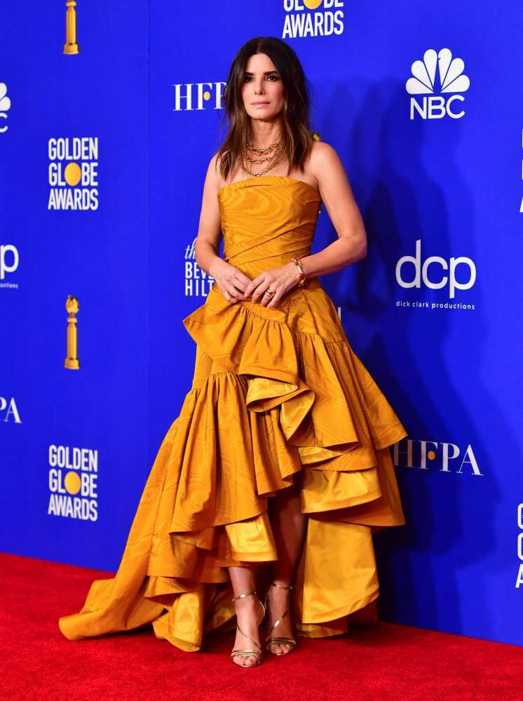 Actress Sandra Bullock poses in the press room during the 77th annual Golden Globe Awards on January 5, 2020, at The Beverly Hilton hotel in Beverly Hills, California. (Photo by FREDERIC J. BROWN / AFP)
