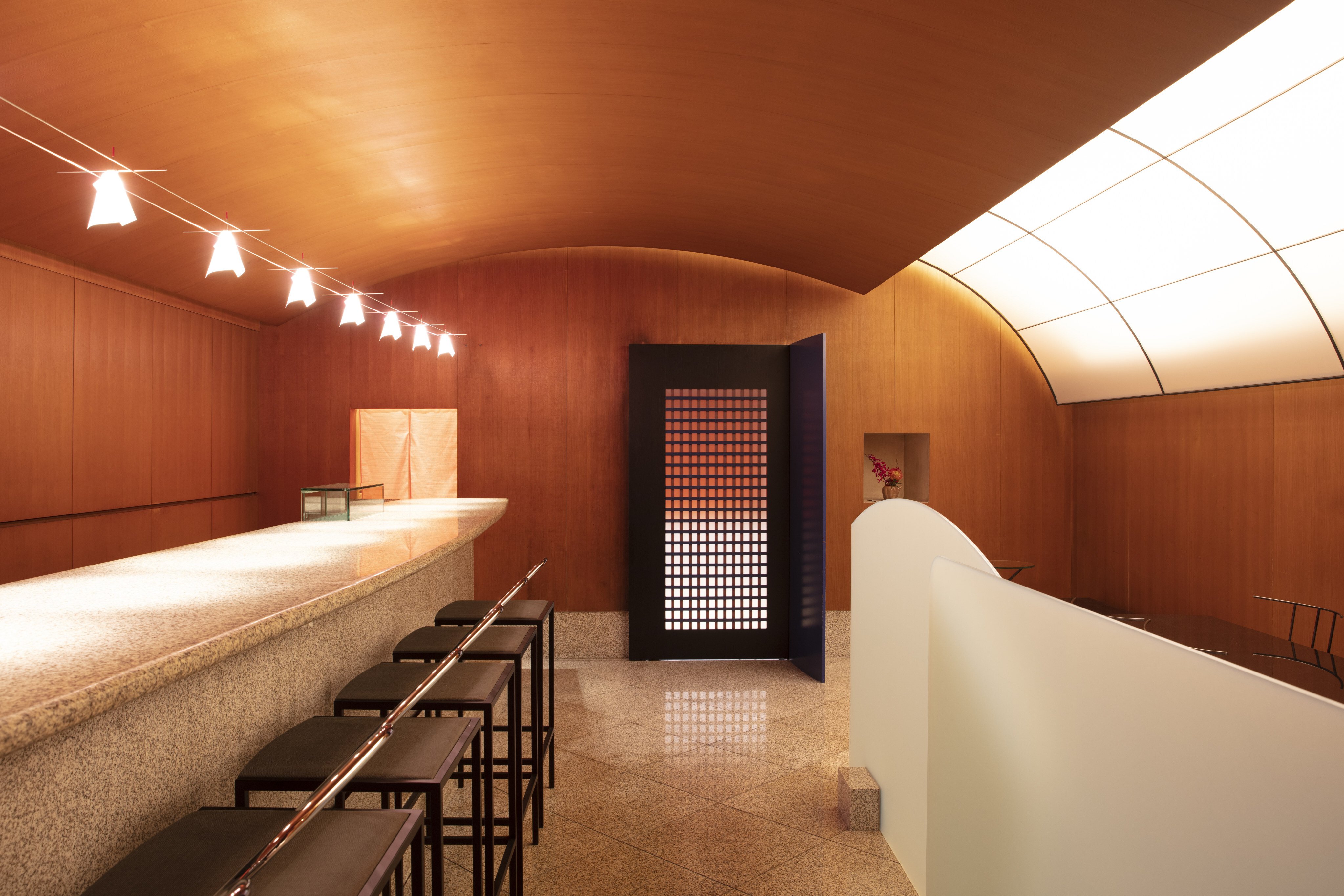 Kiyotomo, a former Tokyo sushi bar, has been rebuilt on the second floor of the M+ Museum in Hong Kong as a testament to the subtle minimalism of its designer, Japanese architect Shiro Kuramata. Photo: M+/Lok Cheng