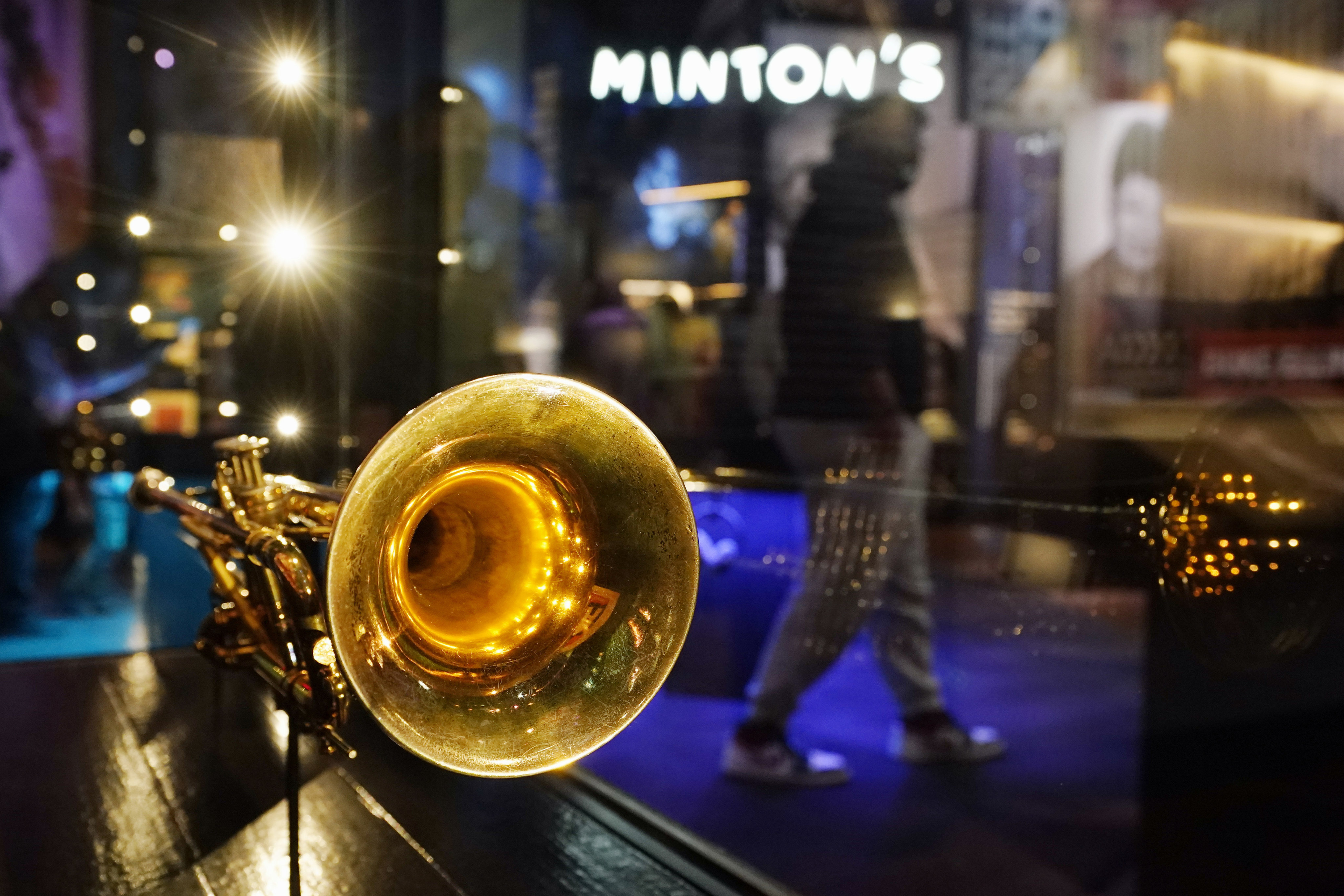 A trumpet belonging to Louis Armstrong is displayed at the National Museum of African American Music in Nashville. Photo: AP 
