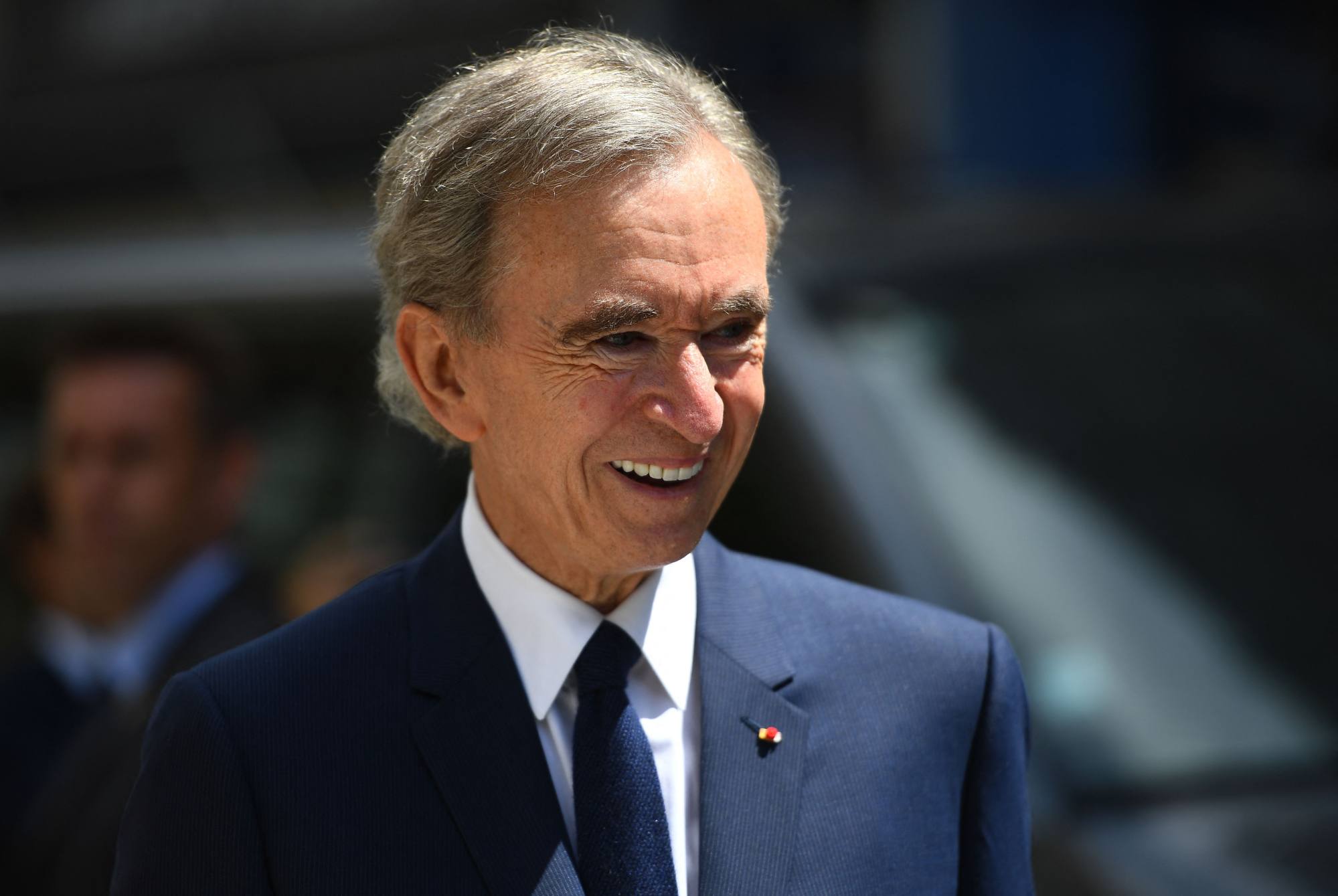 Bernard Arnault, the head of French multinational corporation LVMH, attends a ceremony marking the reopening of Paris’ iconic department store La Samaritaine after 16 years of closure, in June. Photo: AFP