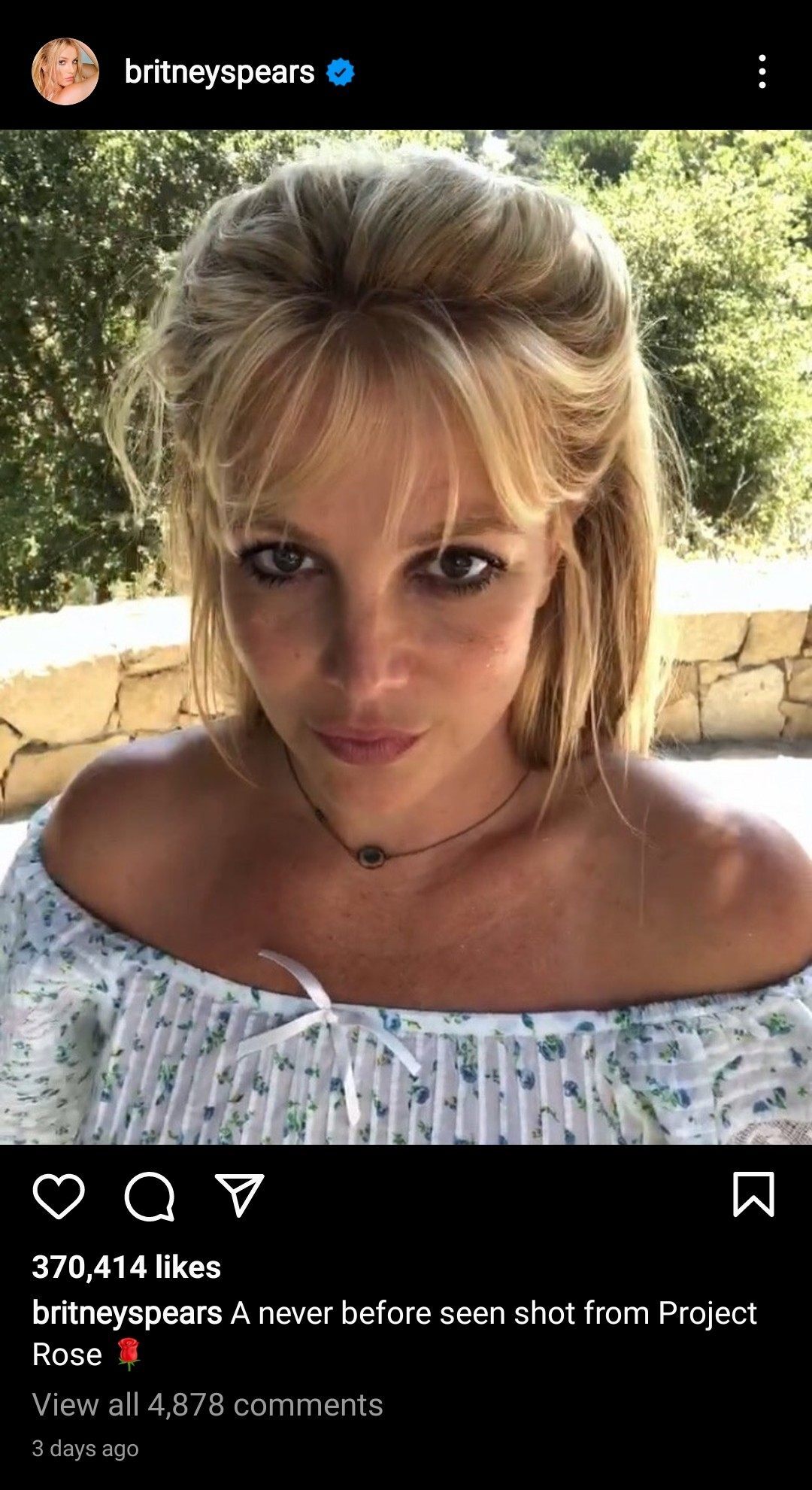 A recent post on Britney Spears’ Instagram. Photo: Instagram