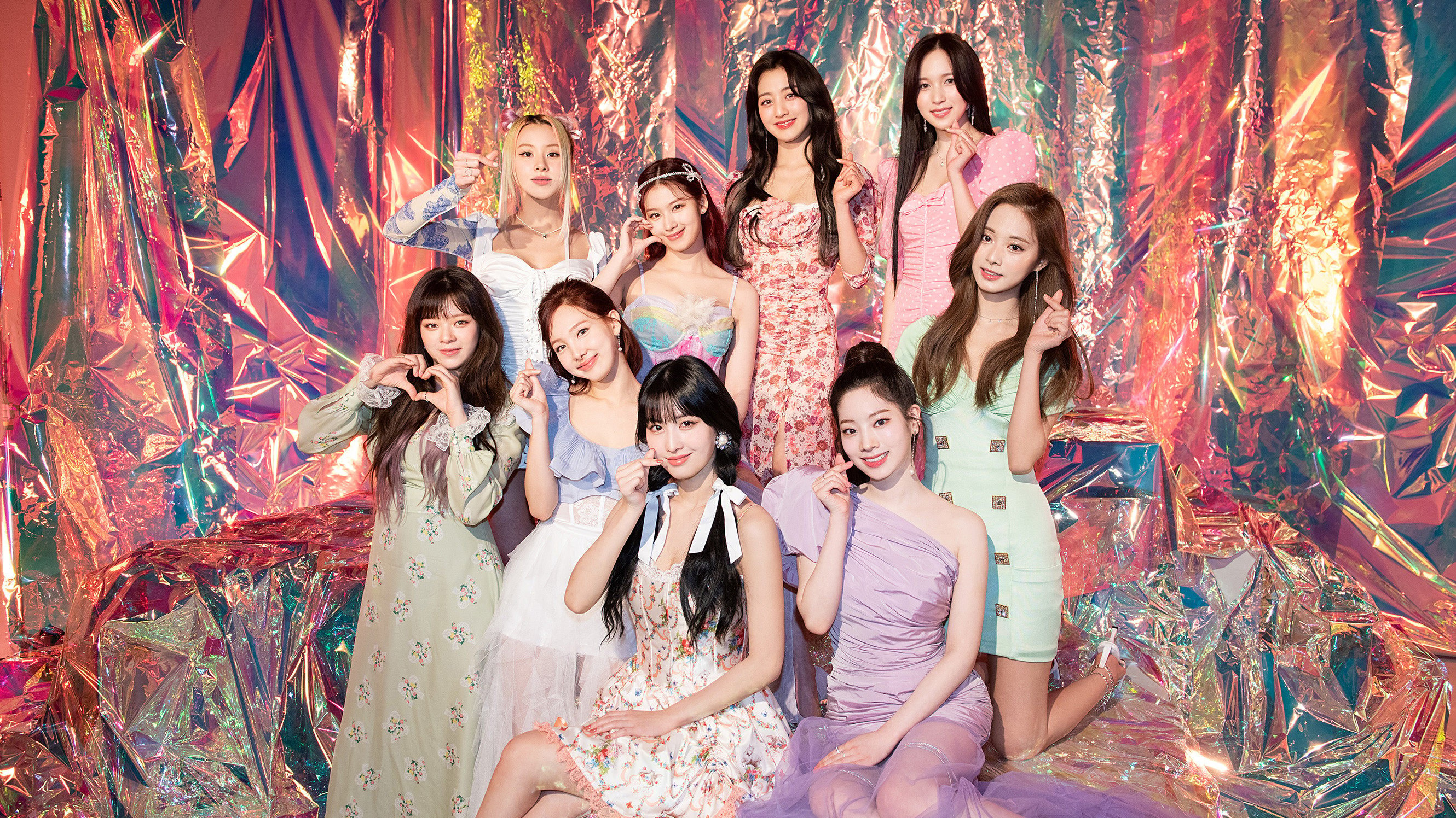Twice have released their third LP, Formula of Love: O+T=＜3. The K-pop girl group have also announced a number of dates in the US in February 2022. Photo: JYP Entertainment