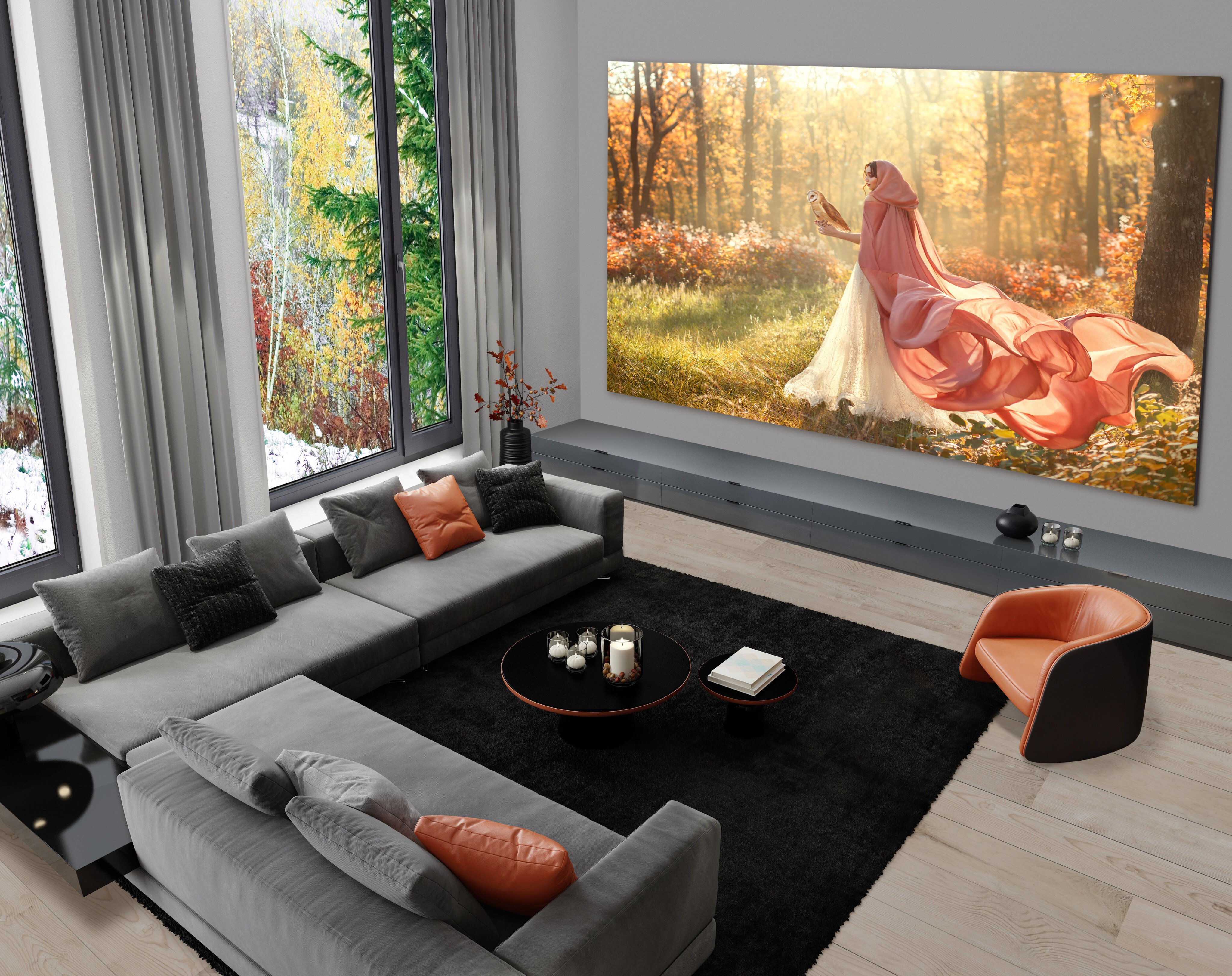 The massive LG DVLED Extreme Home Cinema Wall-sized Display is not for your average homeowner. Photo: Handout