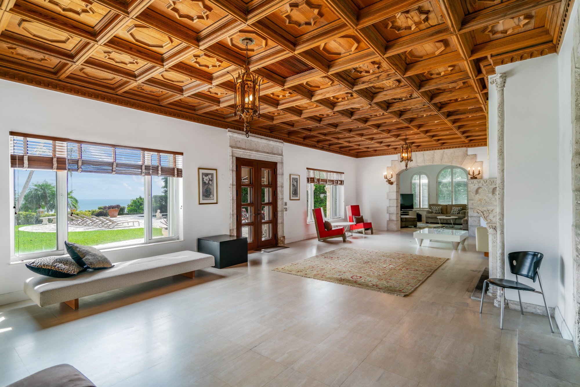 Inside Madonna’s former Miami mansion. Photo: LPG for The Assouline Team at Compass
