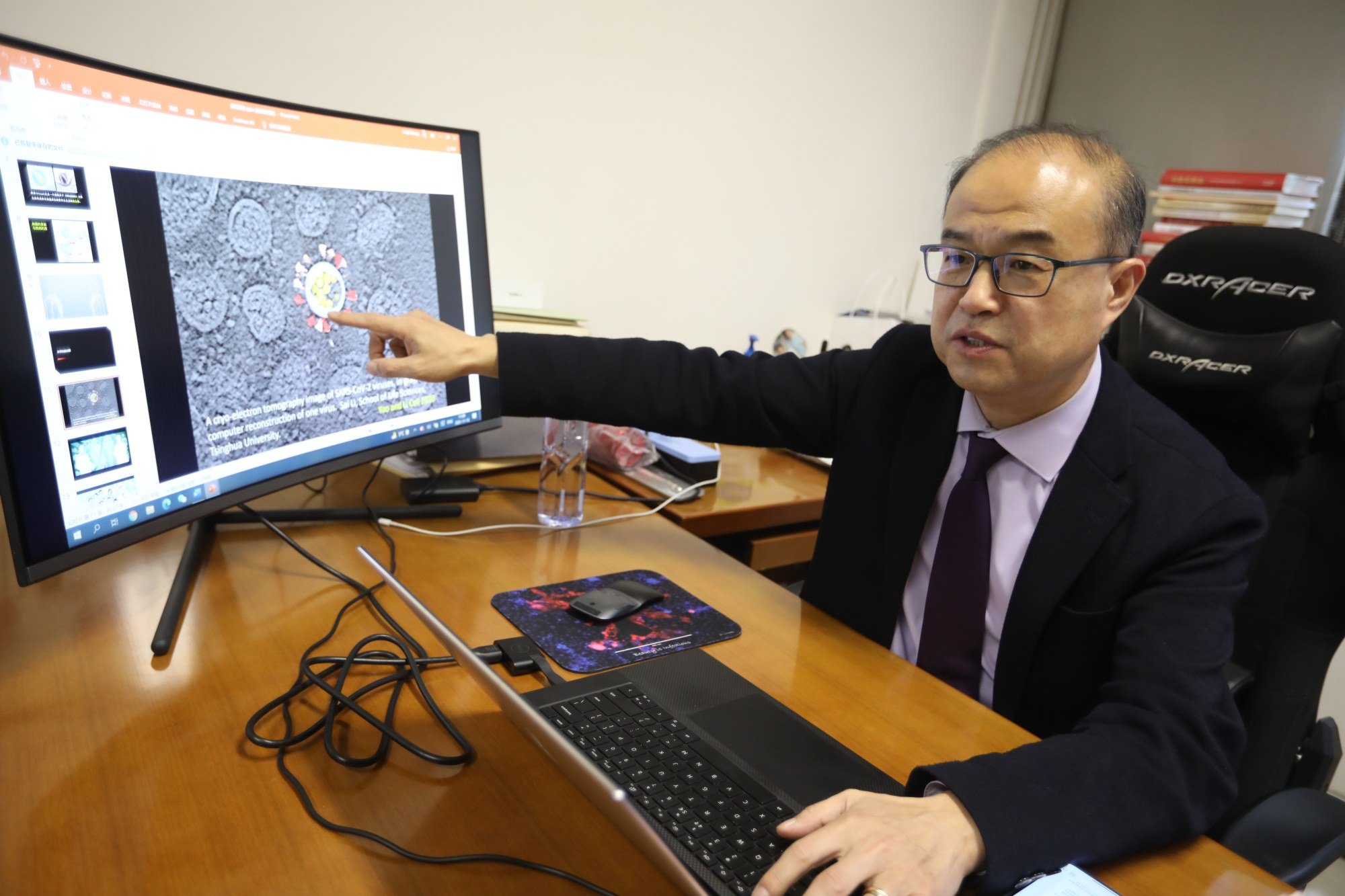 Tsinghua University Professor Zhang Linqi is part of a team that has developed a monoclonal antibody treatment. Photo: Simon Song