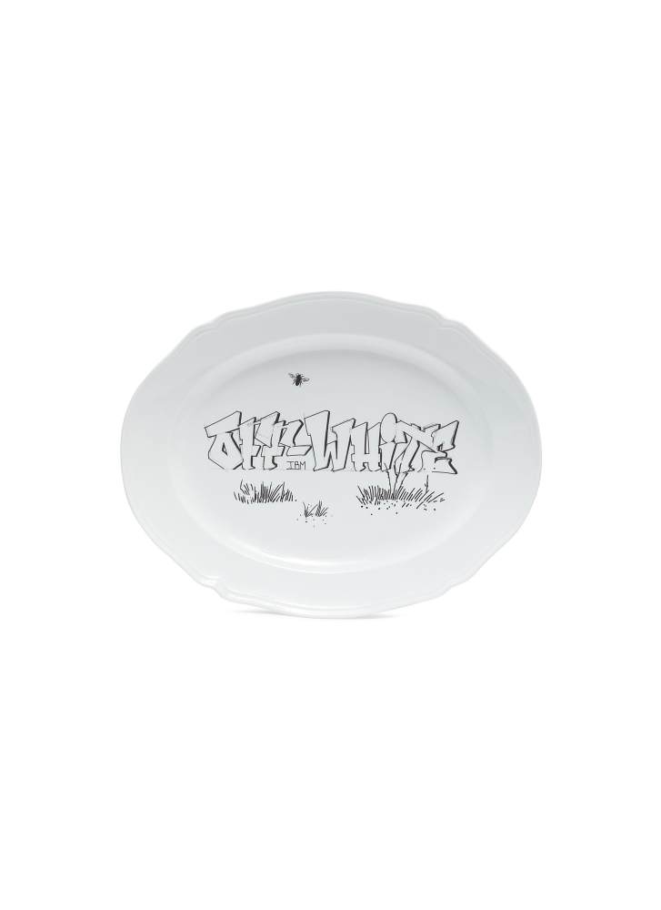 Off-White x Ginorini 1735 graffiti print oval plate. Photo: Handout 