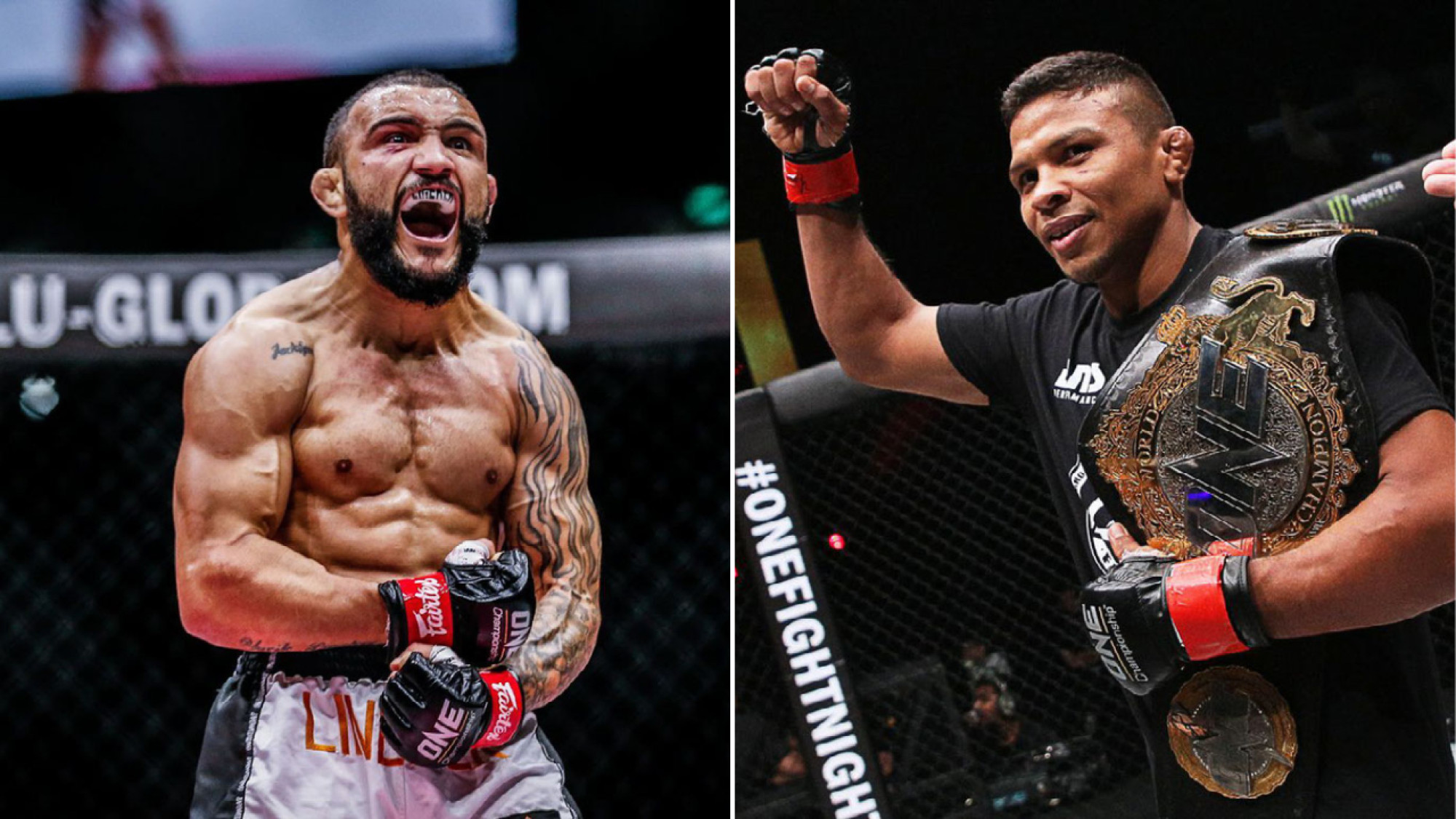 John Lineker (left) is expected to challenge bantamweight champ Bibiano Fernandes (right) in the new year.